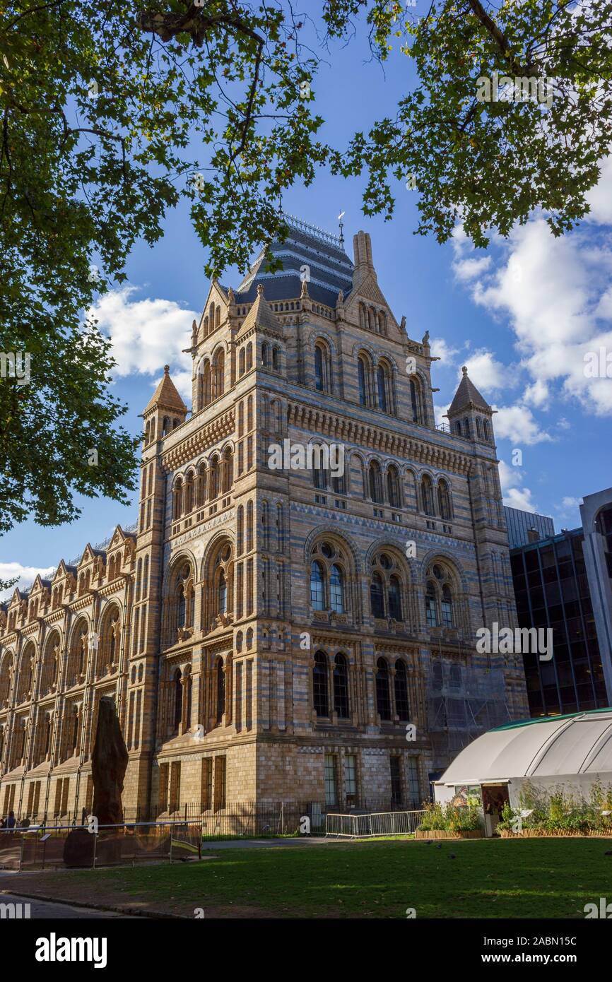 LONDON, UK - september 9, 2018: Natural History Museum facade on April 16, 2013 in London, UK. The museum collections comprise almost 70 million speci Stock Photo