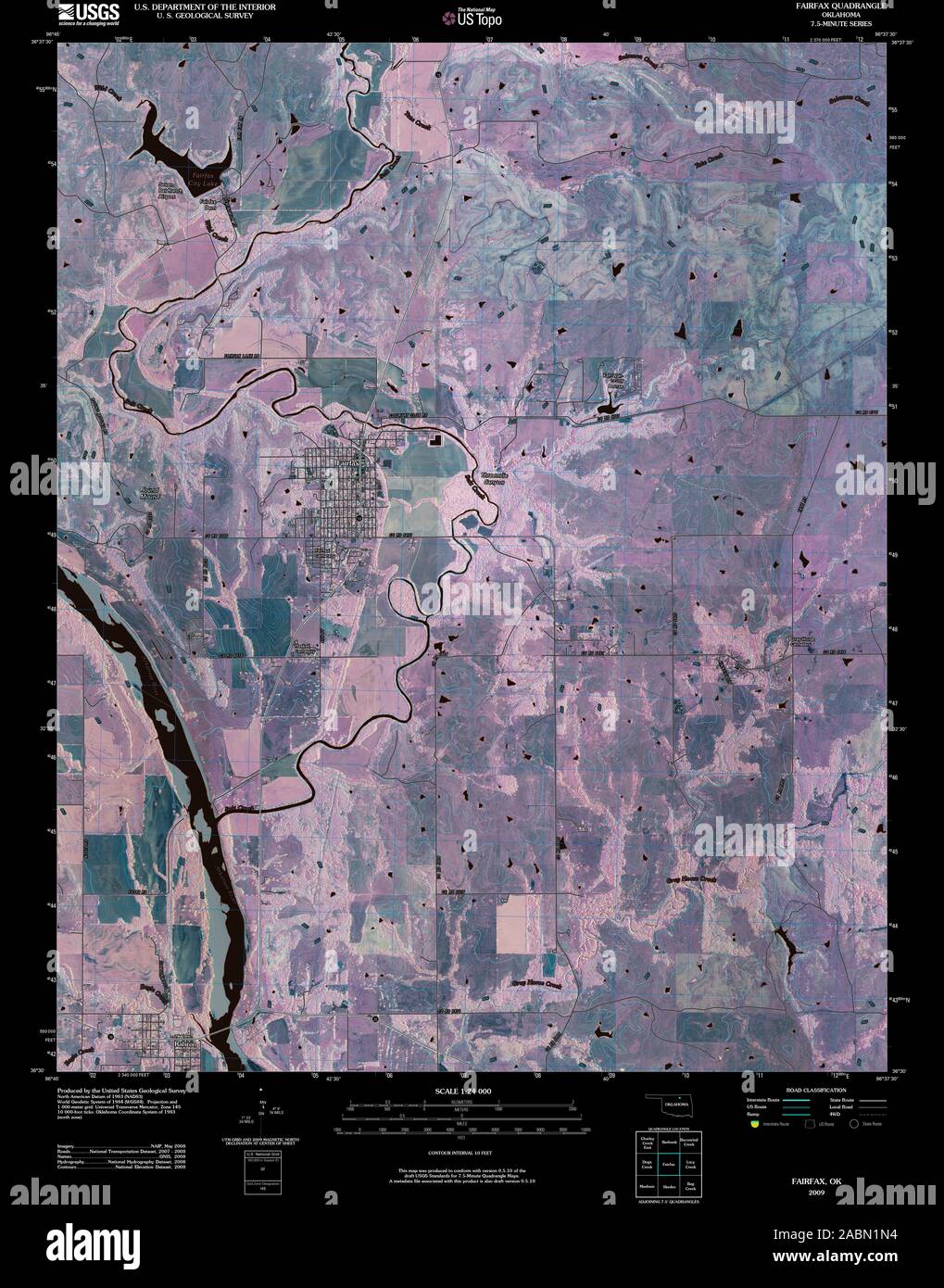 Map of fairfax oklahoma hires stock photography and images Alamy