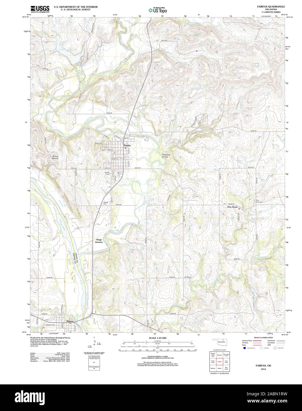Map of fairfax oklahoma hires stock photography and images Alamy