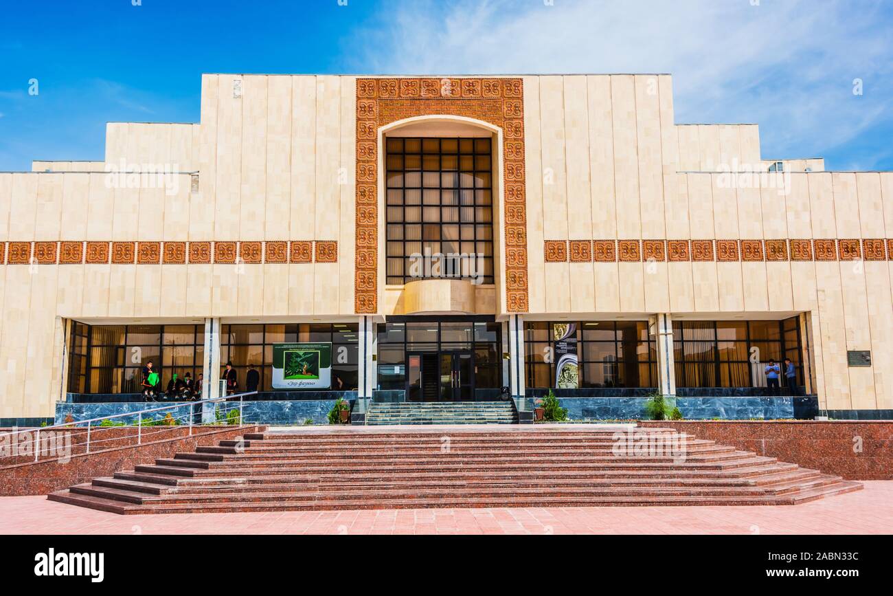 NUKUS, UZBEKISTAN - MAY 6, 2019: The State Art Museum of the Republic of Karakalpakstan in Nukus, Uzbekistan Stock Photo