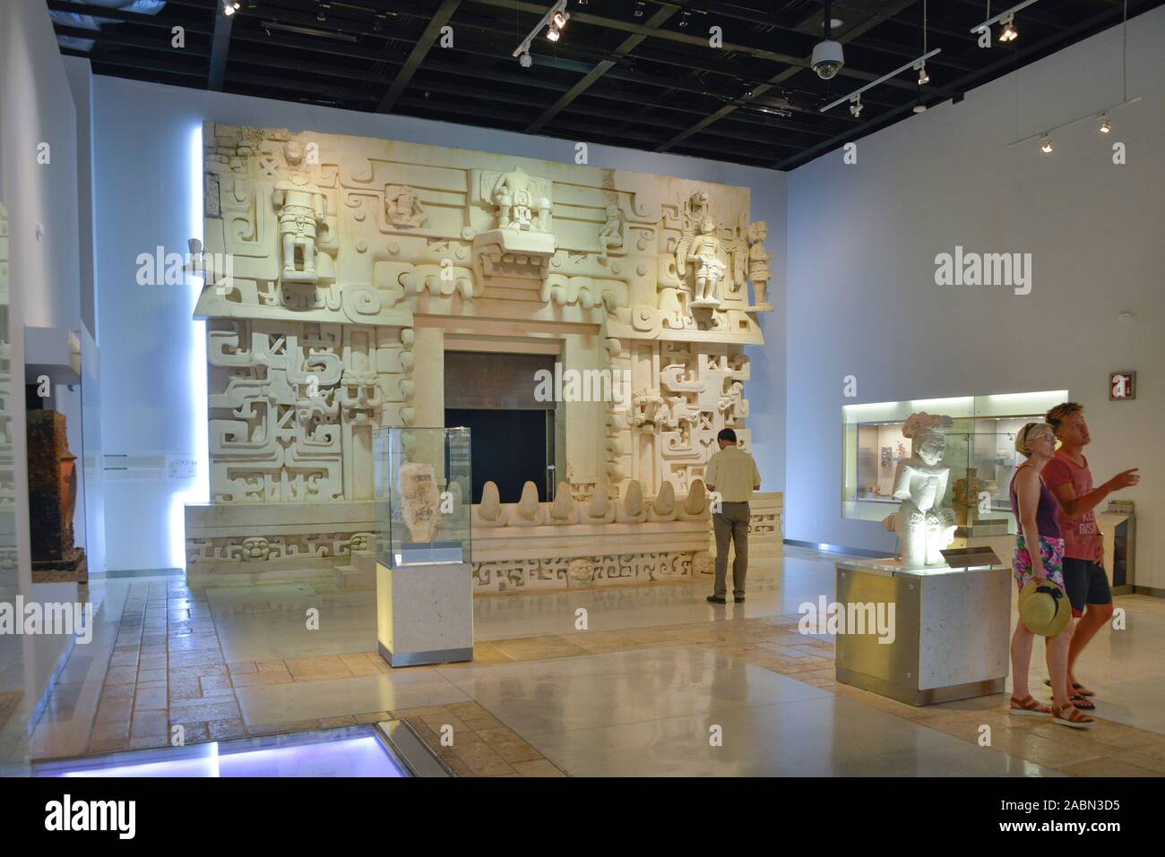 Mayamuseum 'Gran Museo del Mundo Maya', Merida, Yucatan, Mexiko Stock Photo