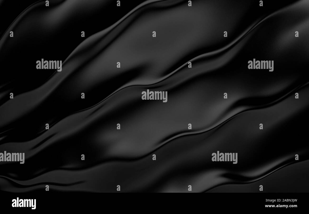 Black wavy background color splash, elegant classy design. 3d render ...