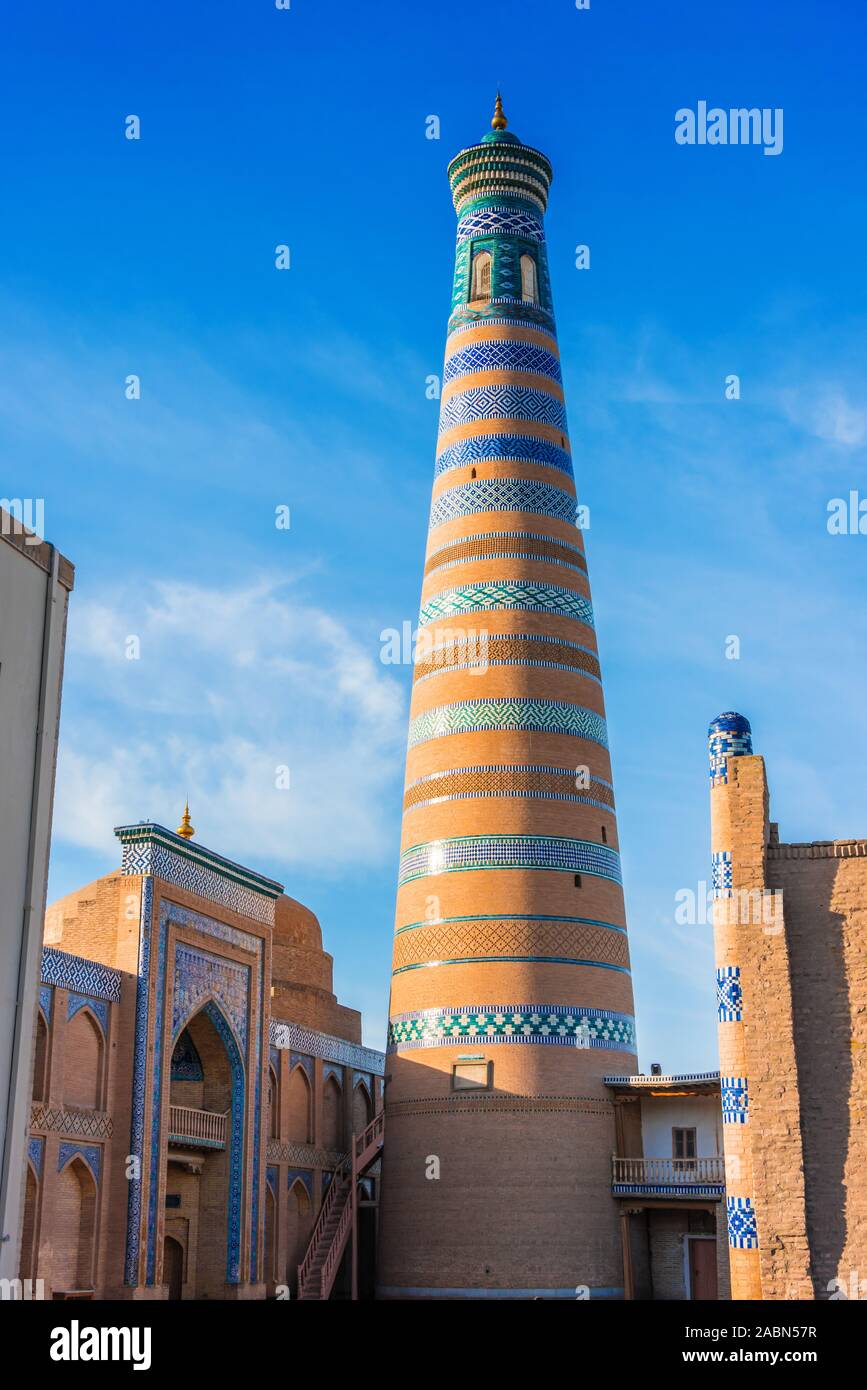 Historic architecture of Itchan Kala, walled inner town of the city of ...