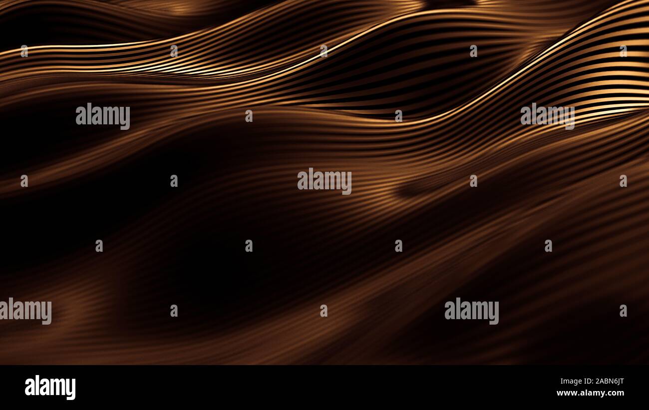 Luxury Golden Black Drapery Fabric Background 3d Rendering 3d