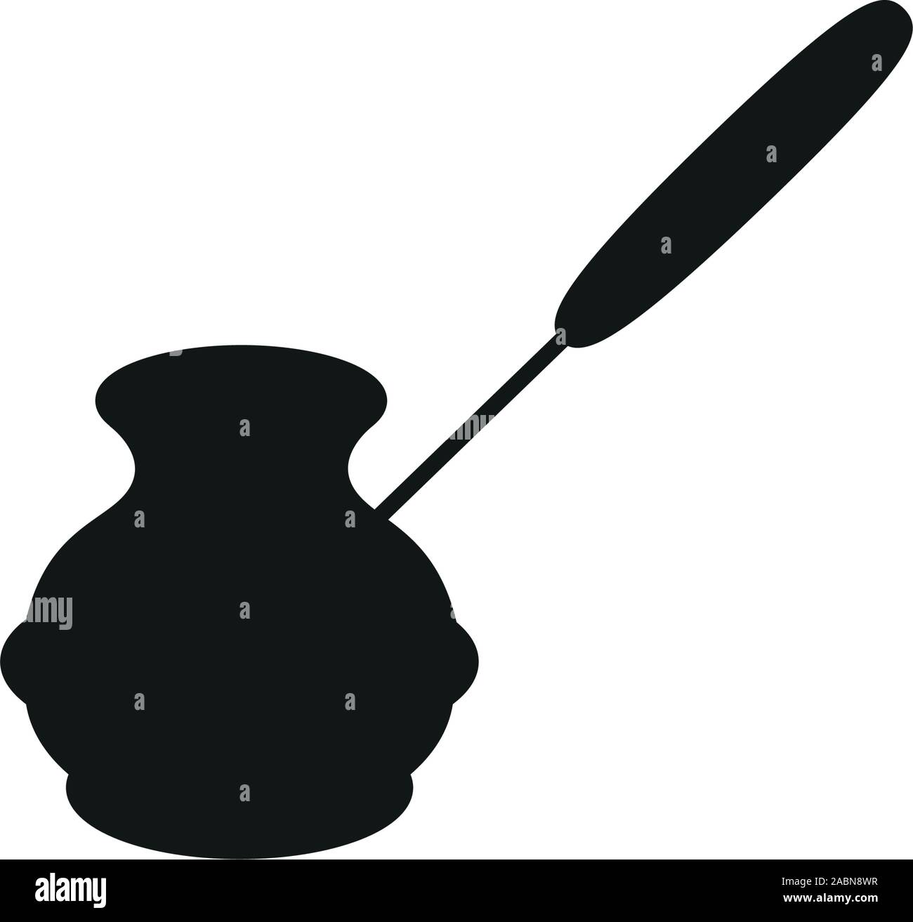 Coffee cezve icon black on white background Stock Vector