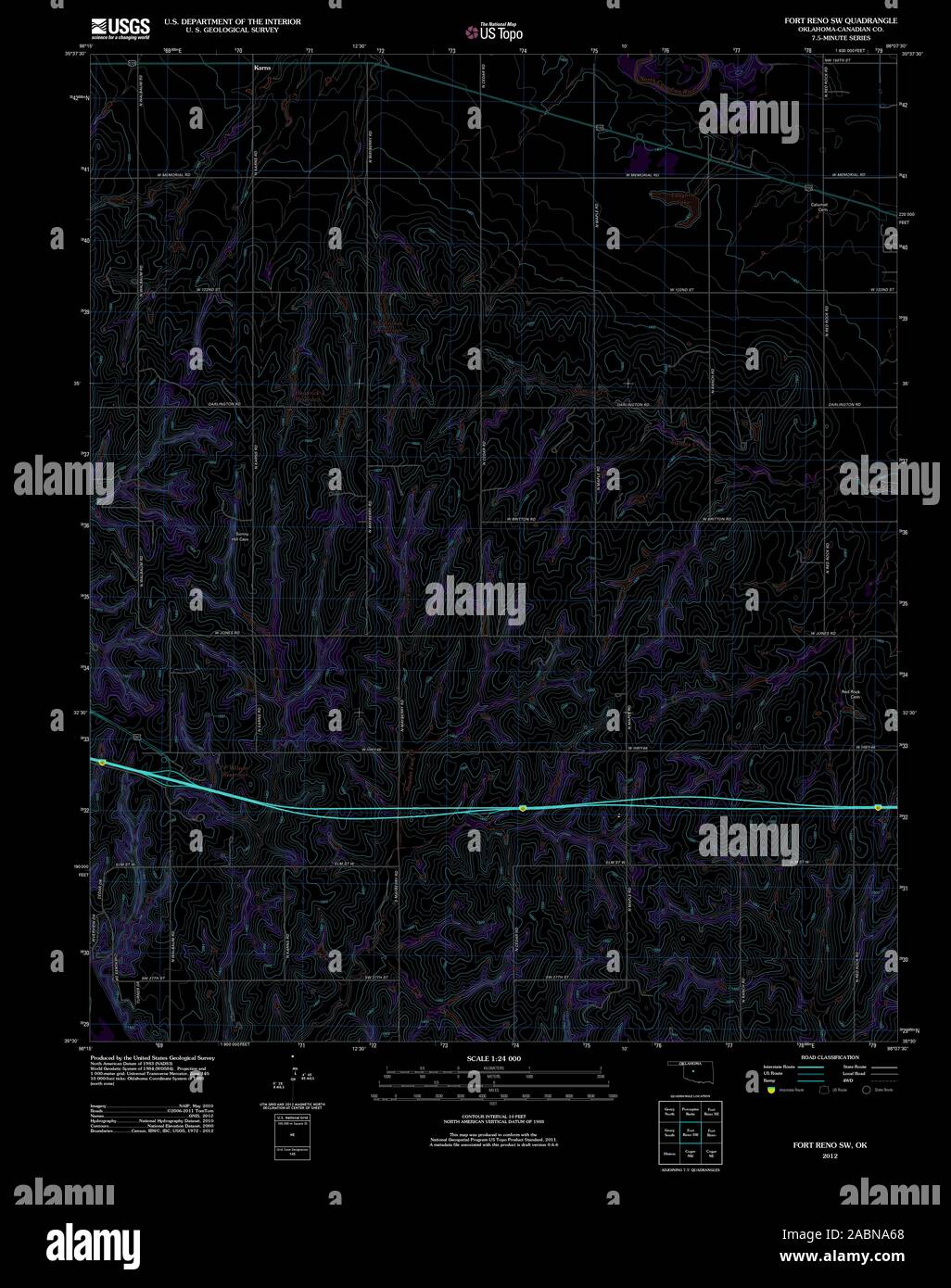 Reno oklahoma map hi-res stock photography and images - Alamy