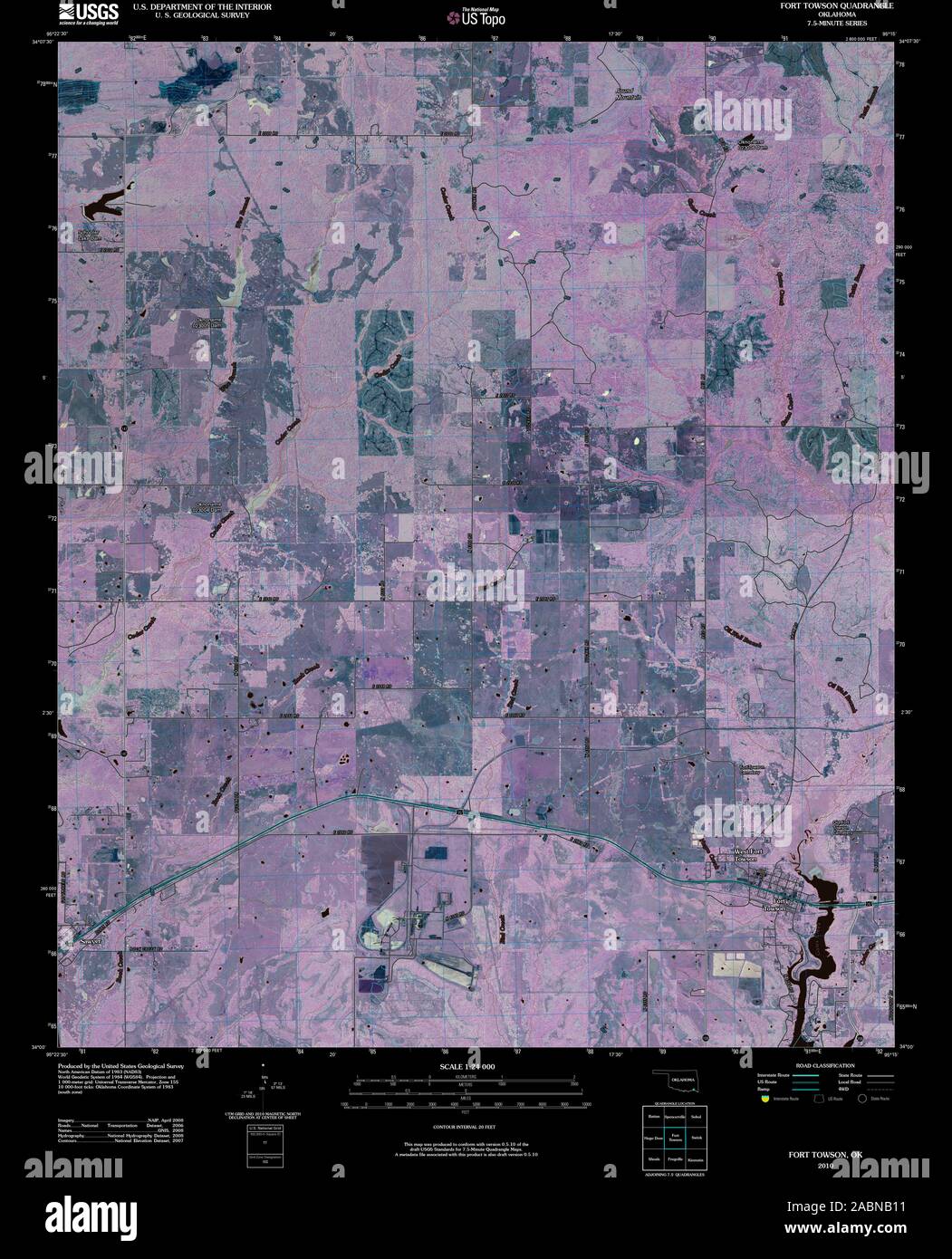 Towson oklahoma map hires stock photography and images Alamy