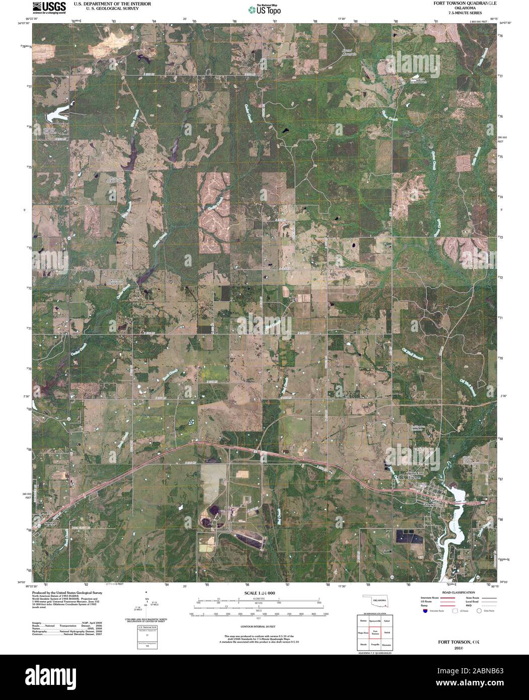 Map of towson oklahoma hires stock photography and images Alamy