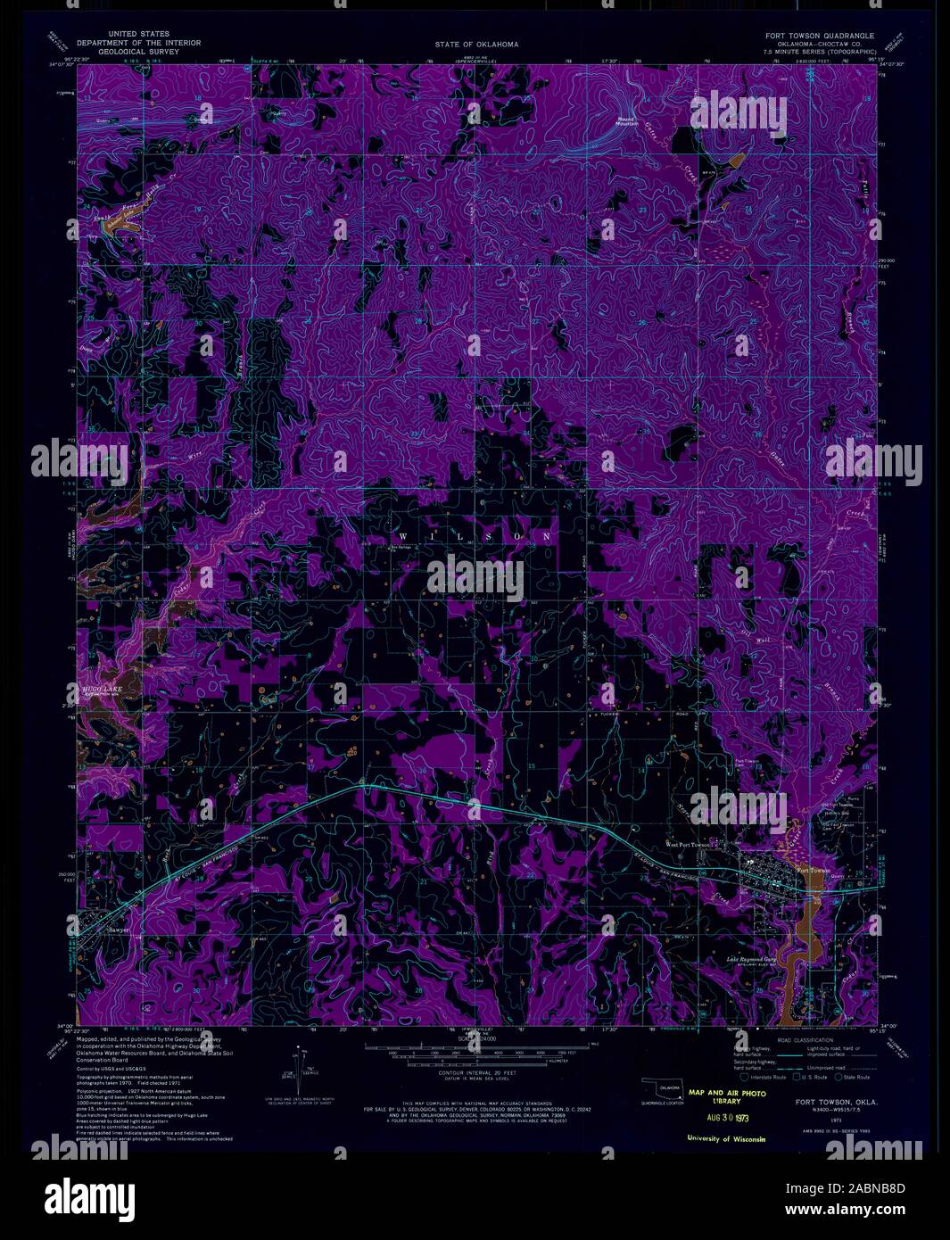 Map of towson oklahoma hires stock photography and images Alamy
