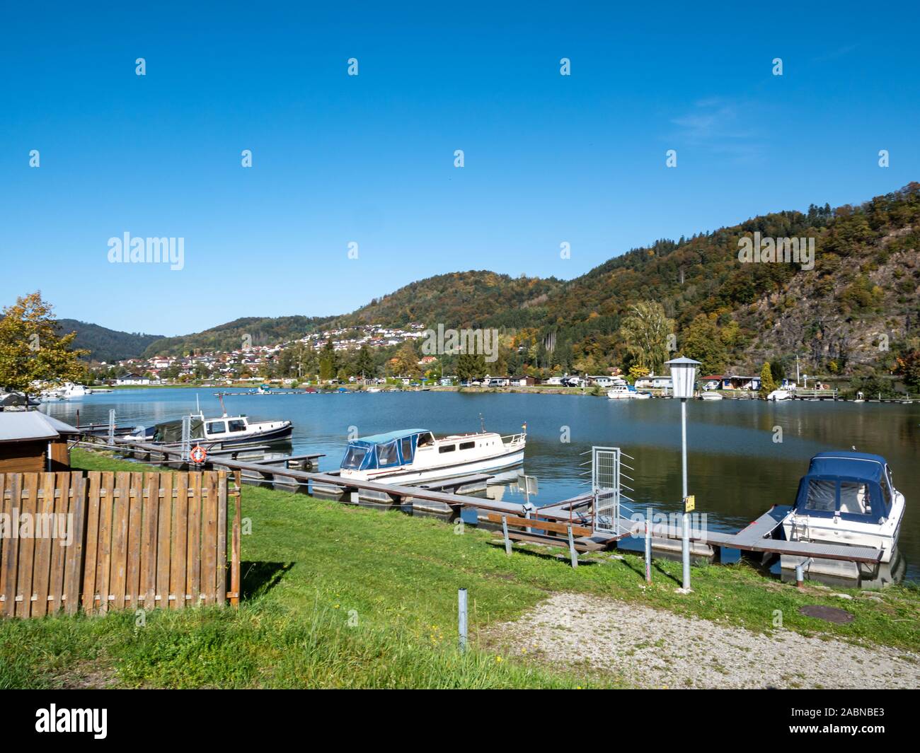 Sportboothafen Kasten in Upper Austria Stock Photo