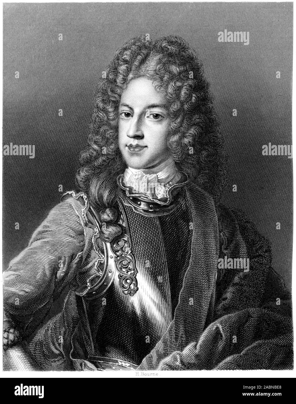 An engraving of Chevalier De St George, Son of James VII scanned at ...