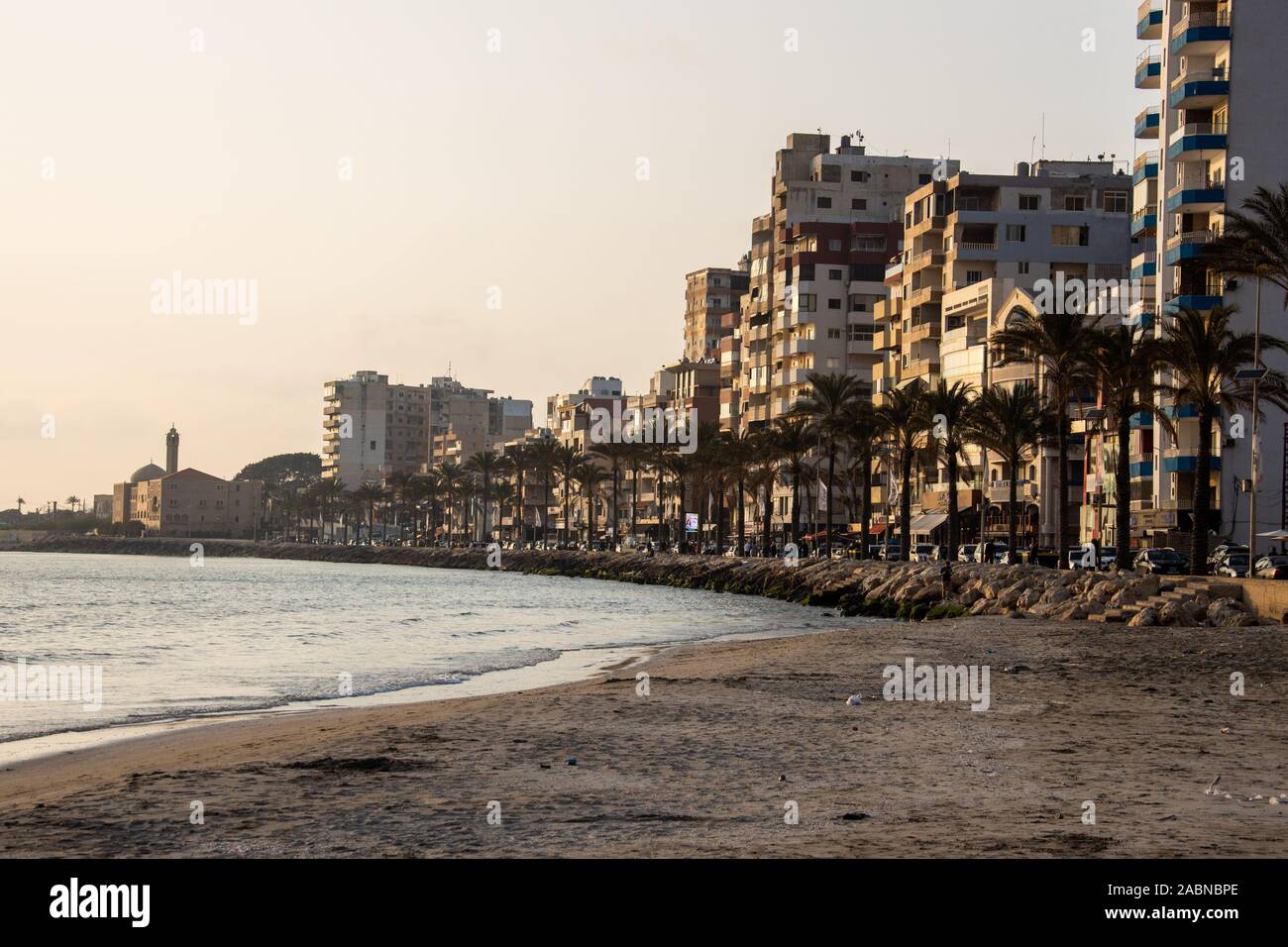 Seaside, Tyre, Lebanon Stock Photo
