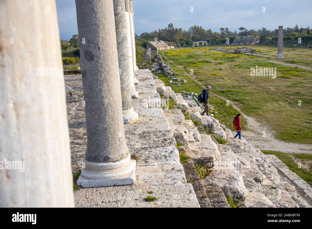 Hippodrome, Al Bass Archeological Site, Tyre, Lebanon Stock Photo