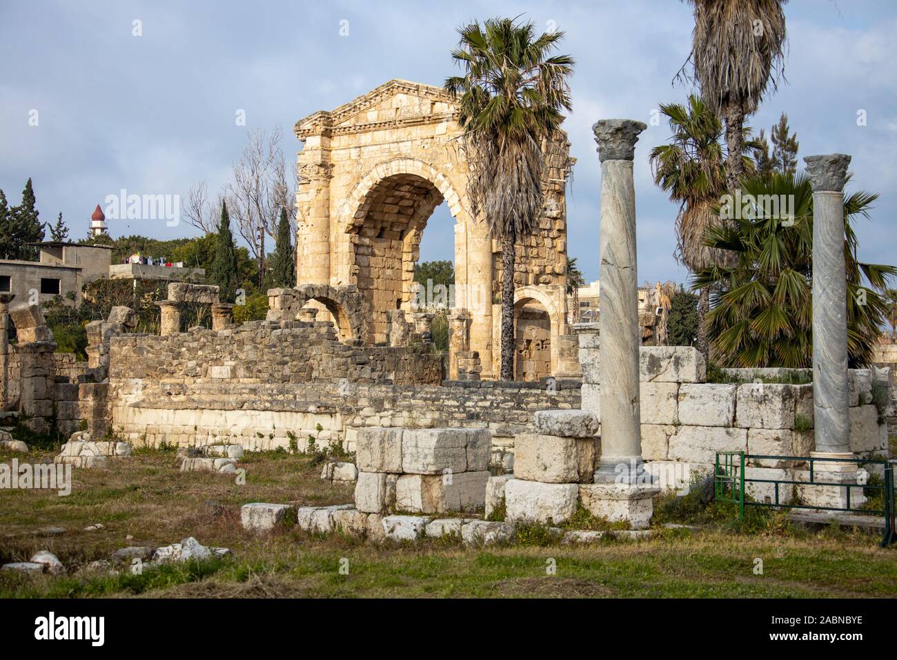 Al Bass Archeological Site, Tyre, Lebanon Stock Photo