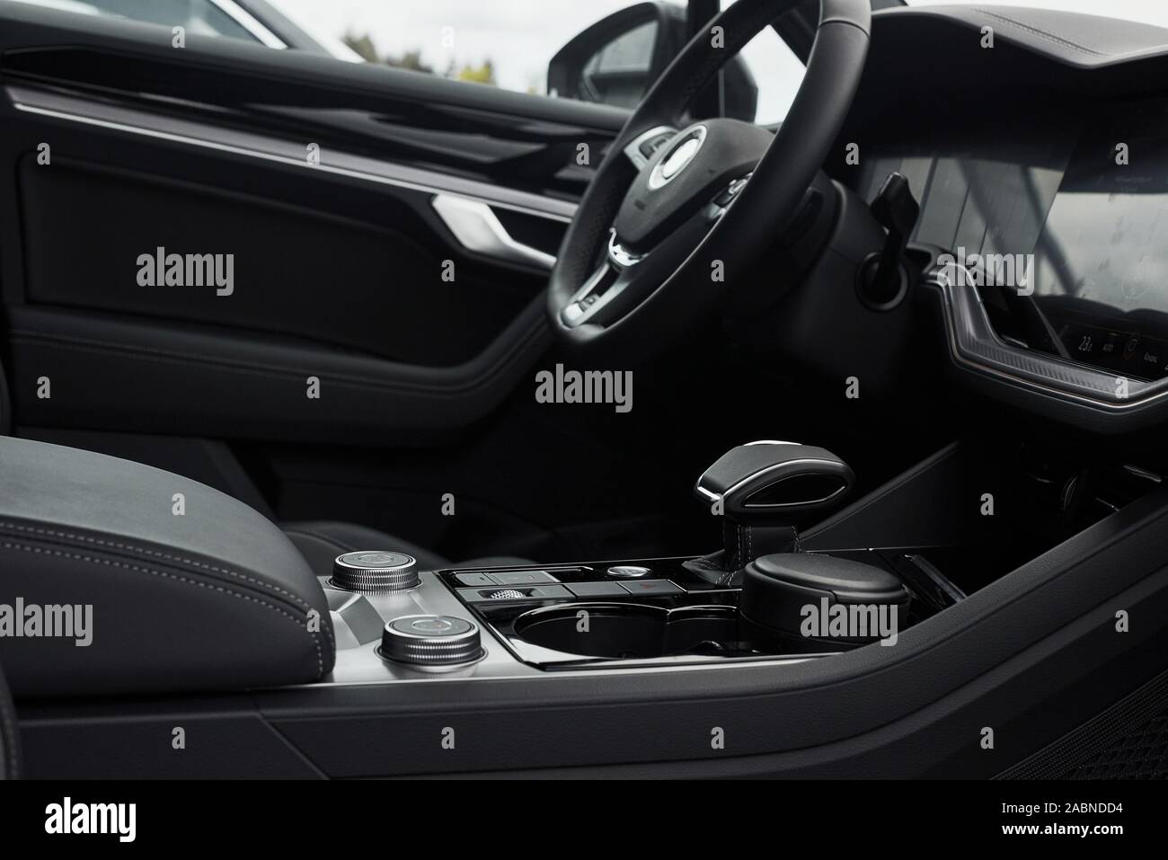 Interior Of A Prestigious Modern Black Car Leather Comfortable Seats interior-of-a-prestigious-modern-black-car-leather-comfortable-seats