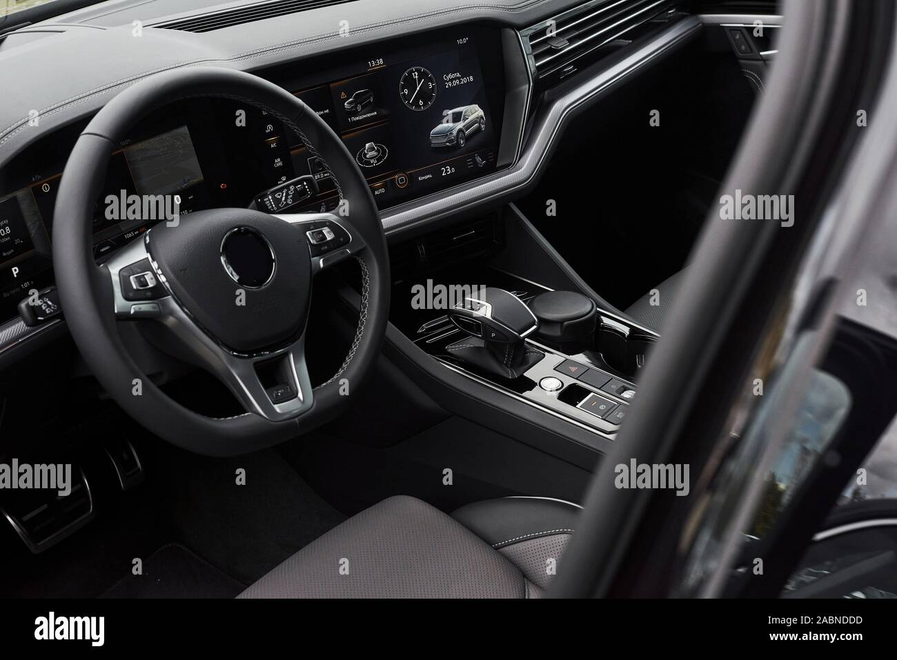 Interior Of A Prestigious Modern Black Car Leather Comfortable Seats interior-of-a-prestigious-modern-black-car-leather-comfortable-seats