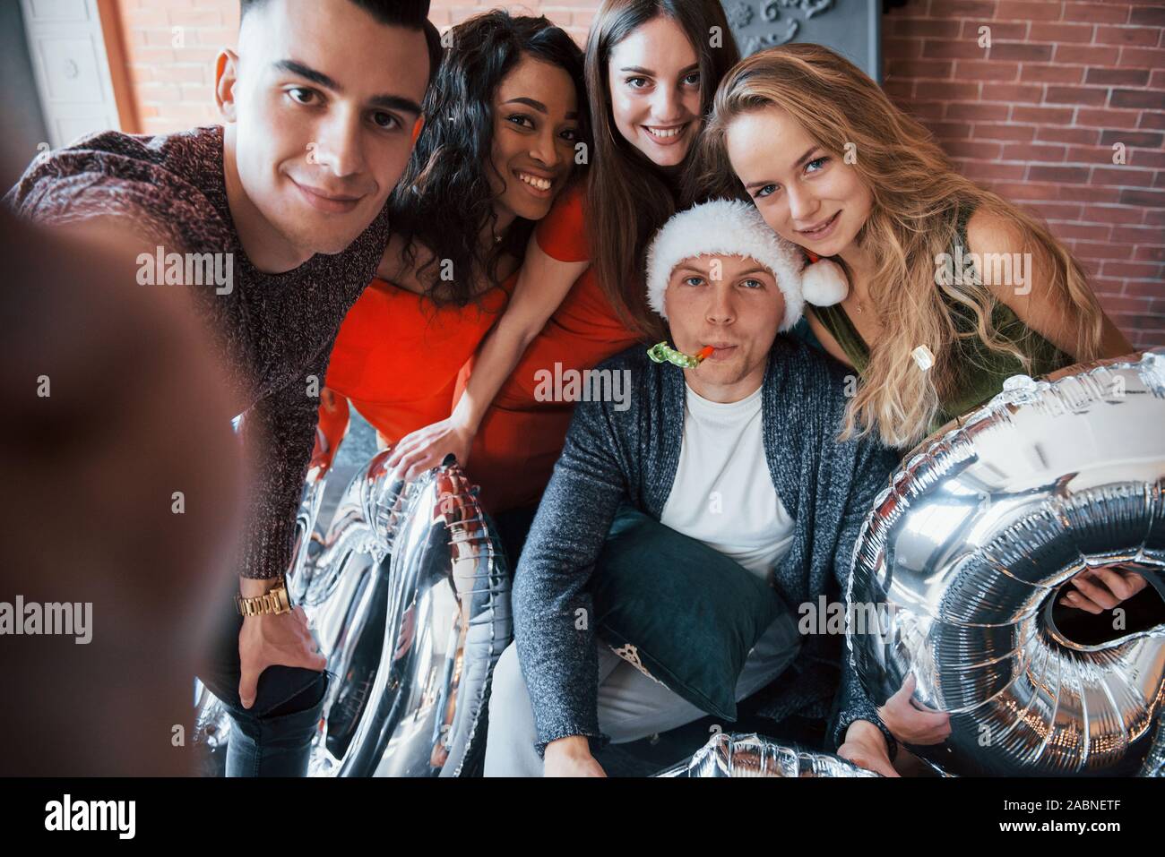 Beautiful Young Friends Having Fun On New Year S Eve