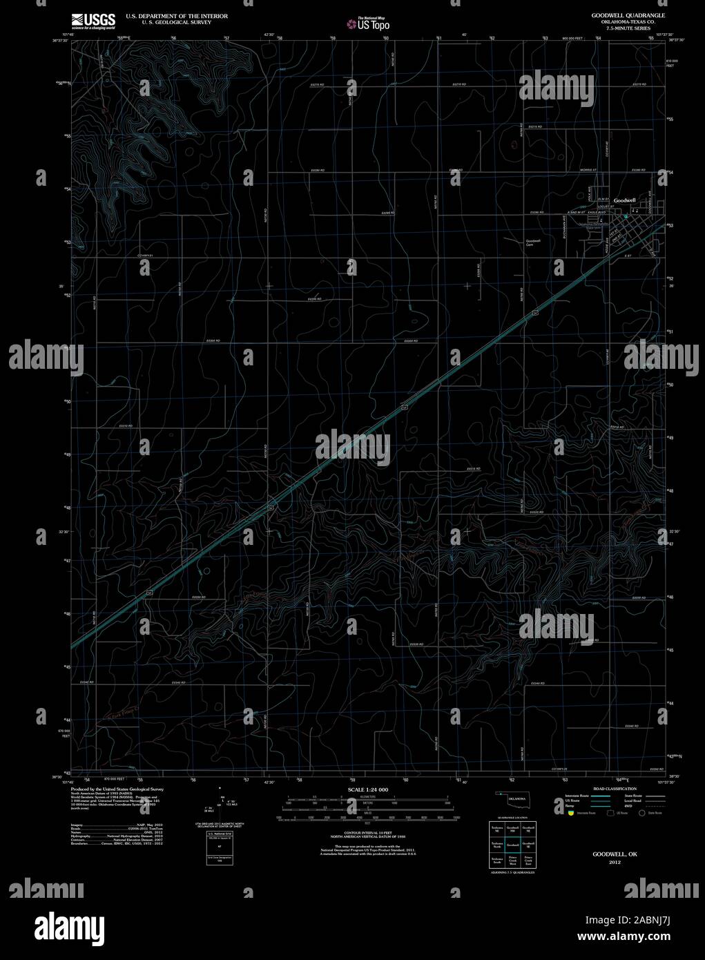 Map of goodwell oklahoma hires stock photography and images Alamy