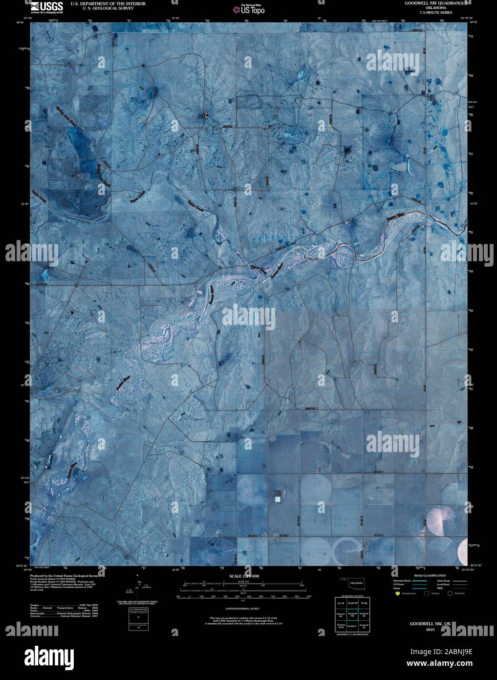 Goodwell oklahoma map hires stock photography and images Alamy