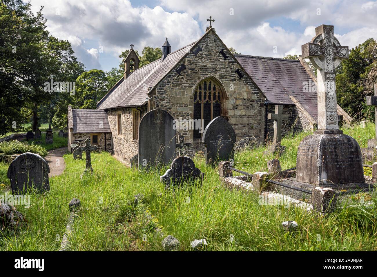 Church of Saint Tysilio near Llangollen, Denbighshire, Wales Stock Photo