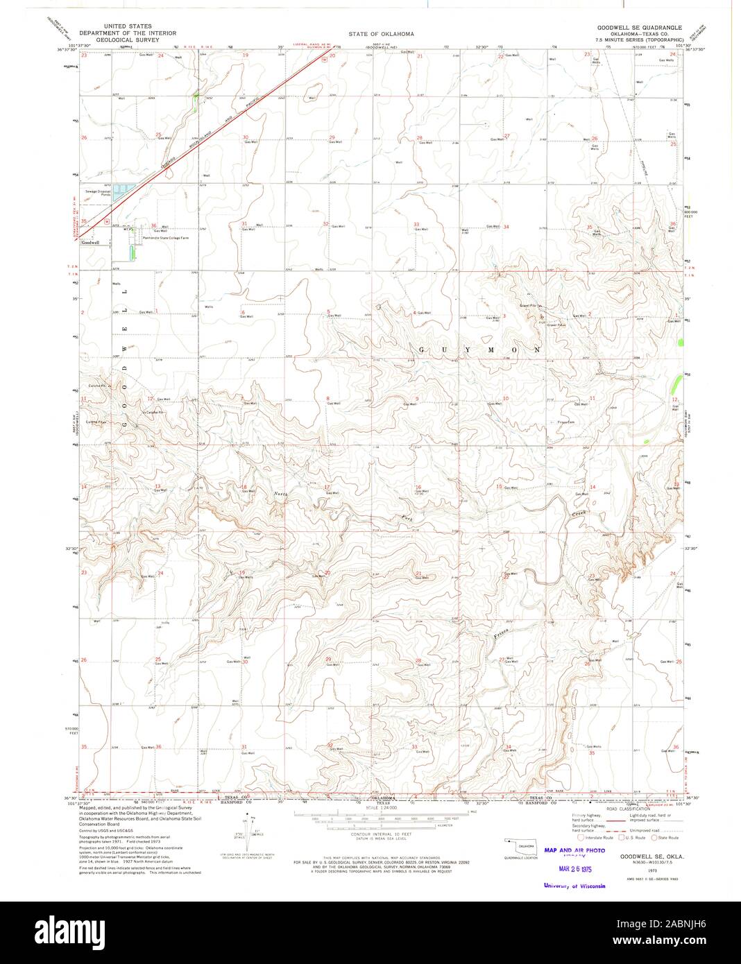 Map of goodwell hires stock photography and images Alamy