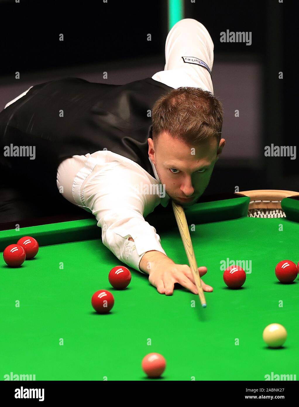 Judd Trump in action against Amine Amiri during day three of the Betway UK Championship at the York Barbican. Stock Photo