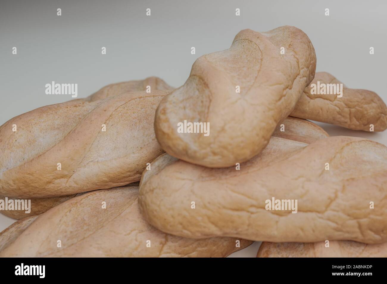 bread isolated on white background 3d illustration Stock Photo - Alamy