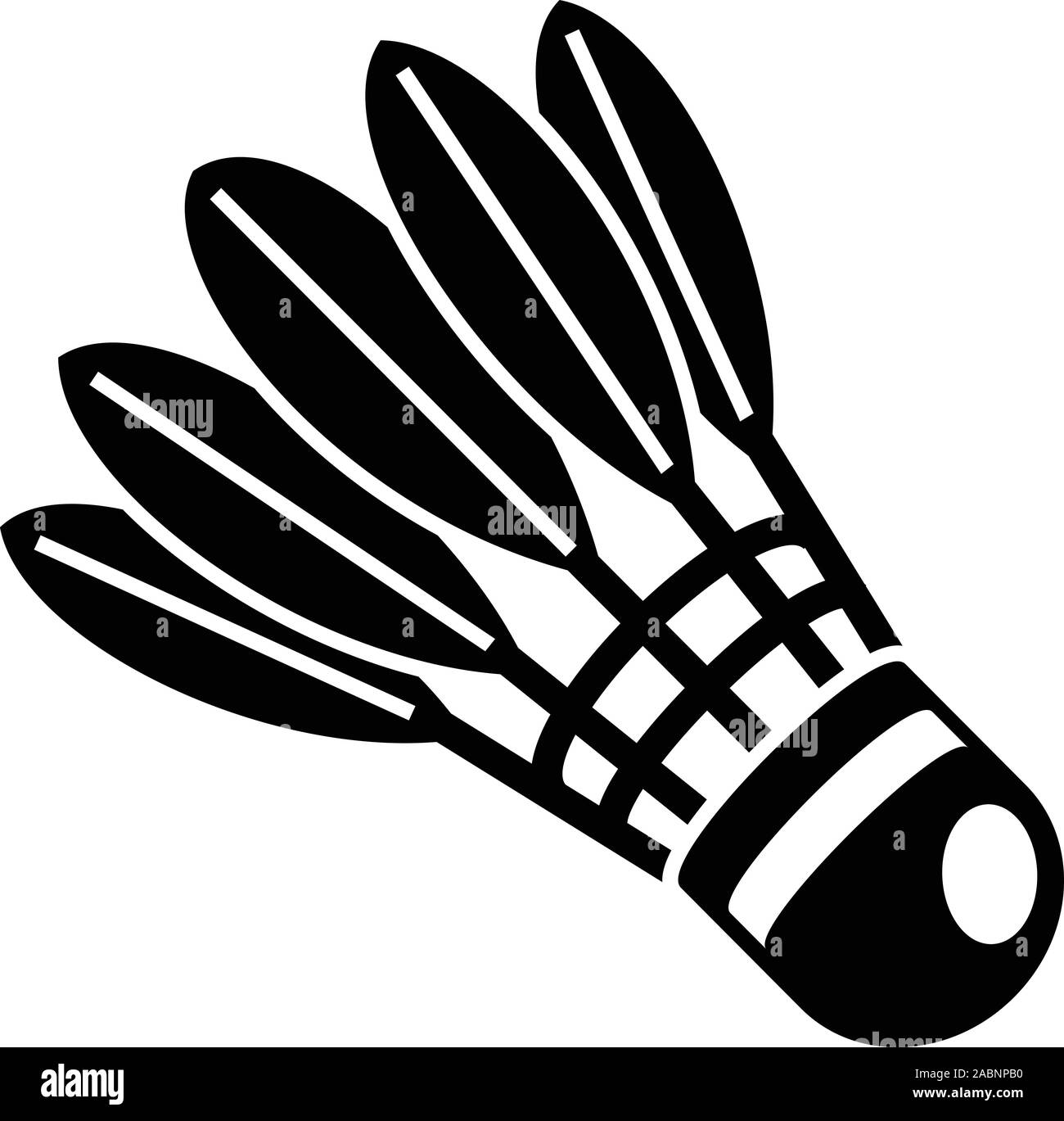Badminton racket shuttlecock sport pictogram Stock Vector Images - Alamy