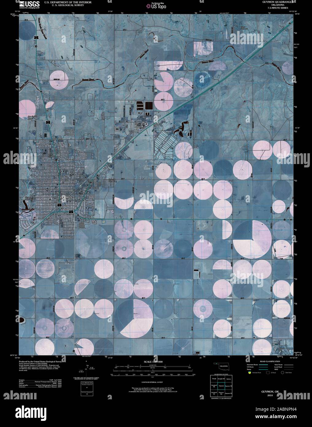 Guymon oklahoma map hires stock photography and images Alamy