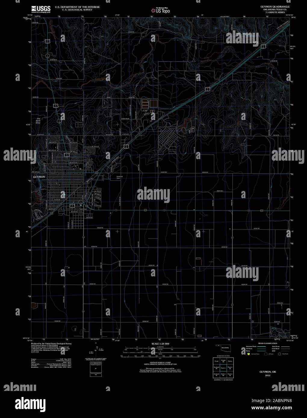 Guymon oklahoma map hires stock photography and images Alamy