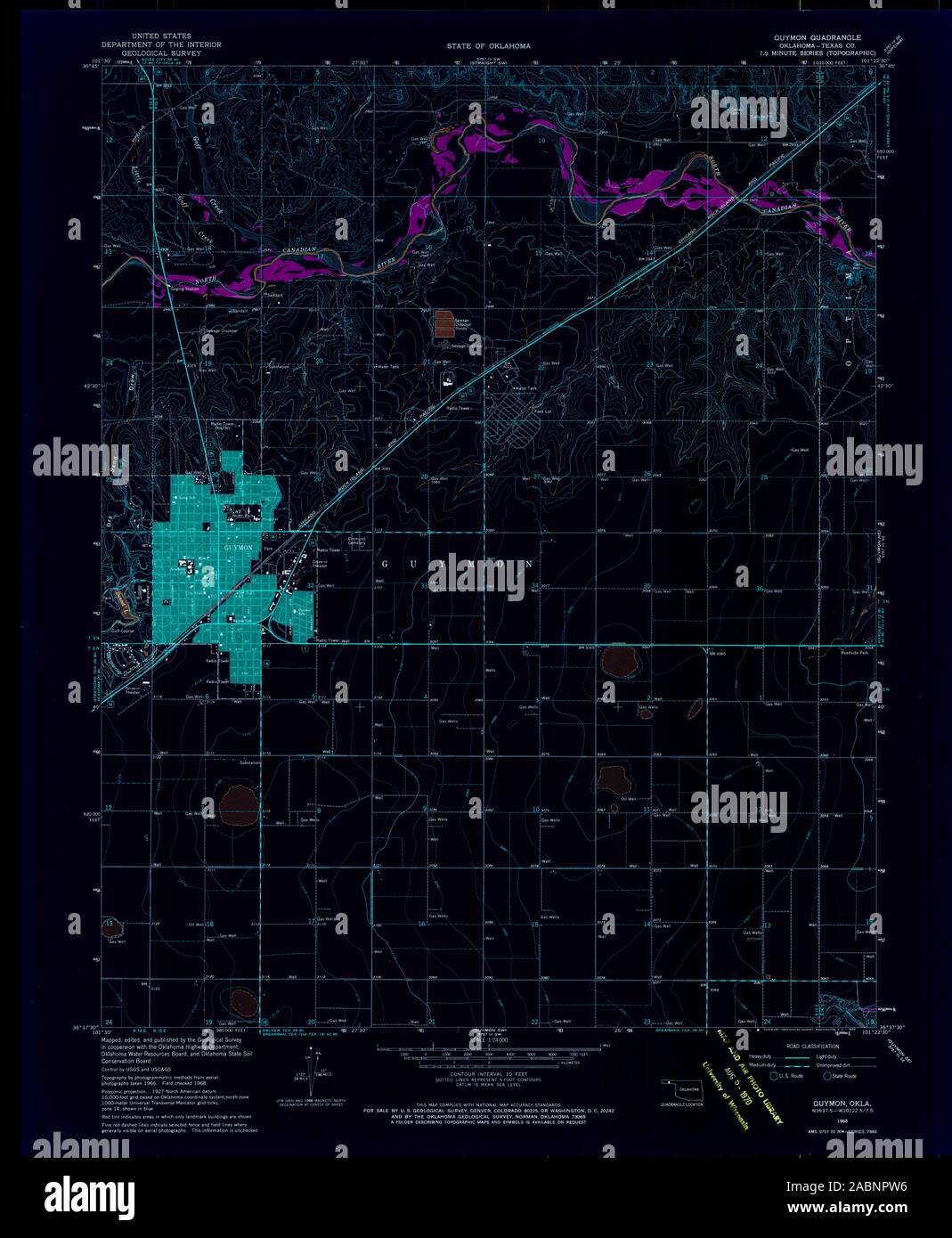 Guymon oklahoma map hires stock photography and images Alamy