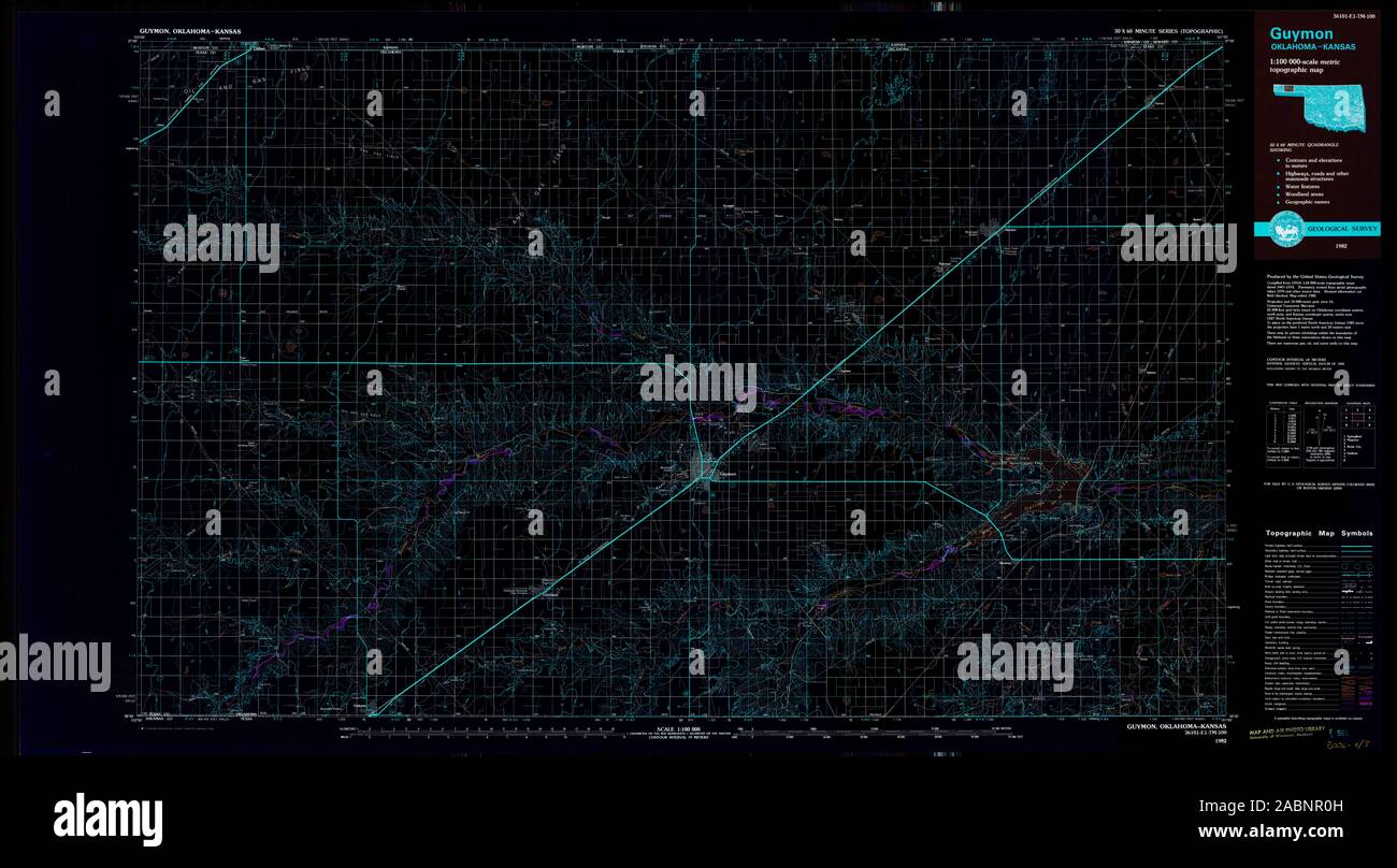Guymon oklahoma map hires stock photography and images Alamy