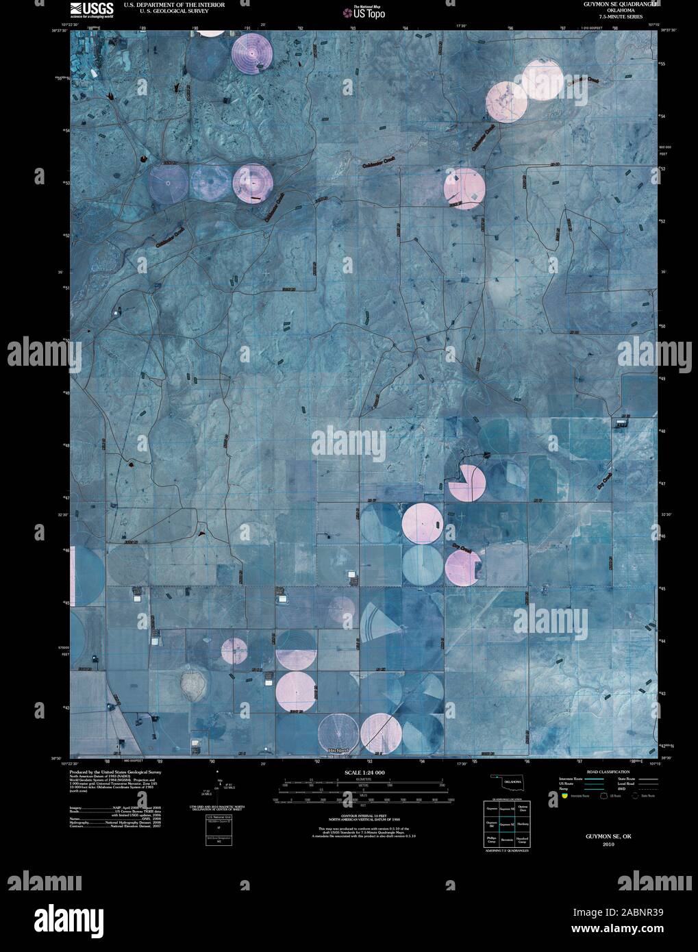 Guymon oklahoma map hires stock photography and images Alamy