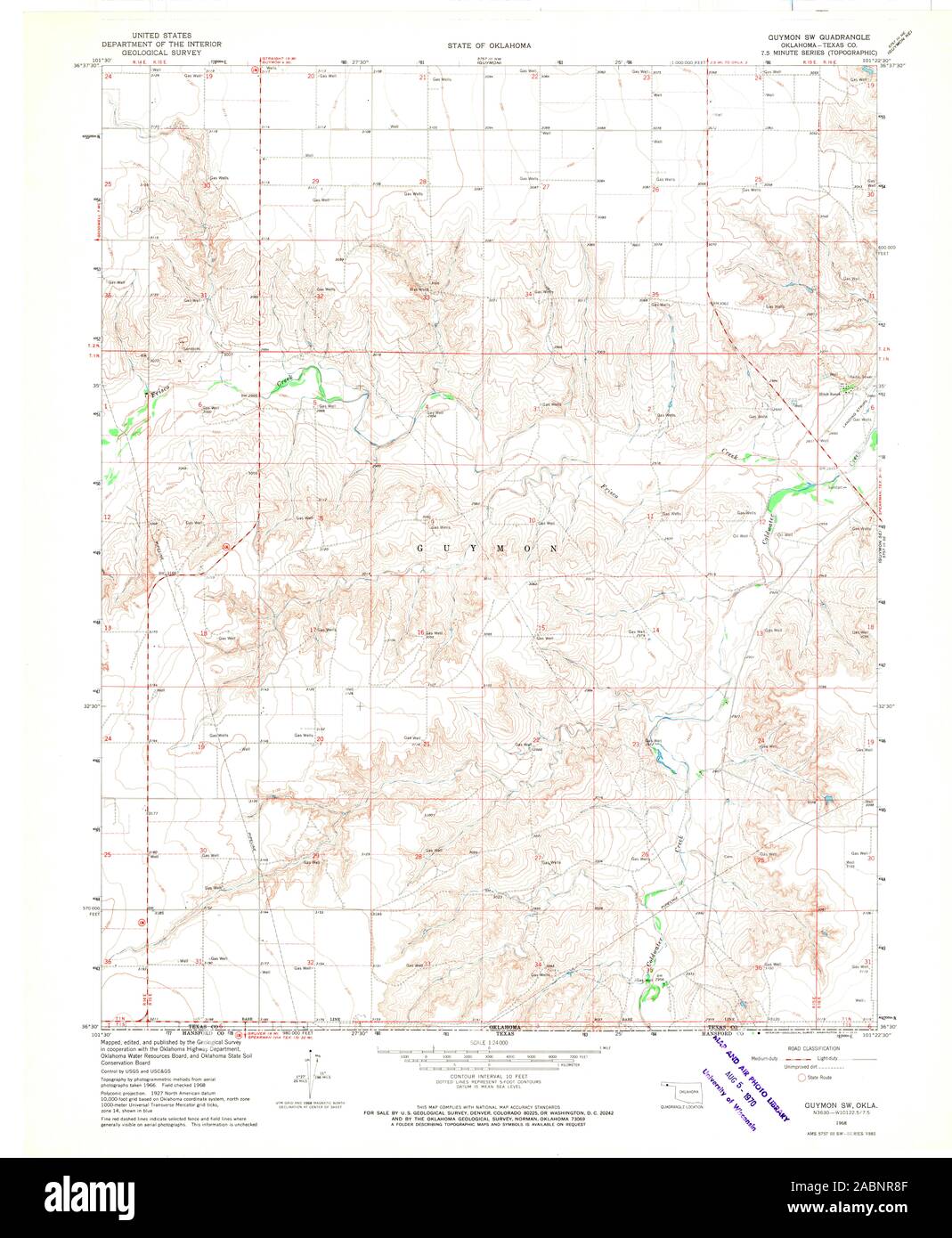 Map of guymon hi-res stock photography and images - Alamy