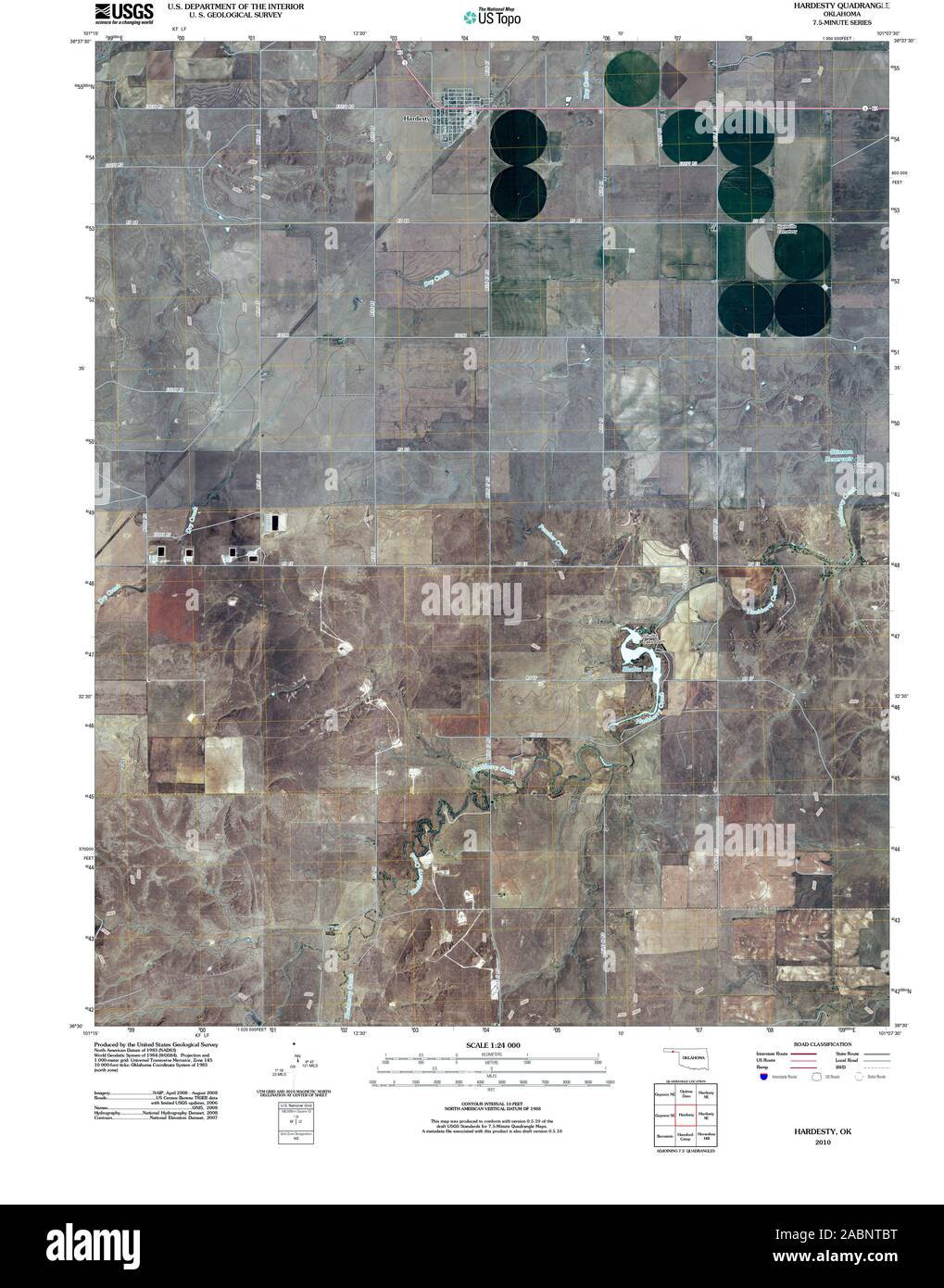 Hardesty oklahoma map hires stock photography and images Alamy