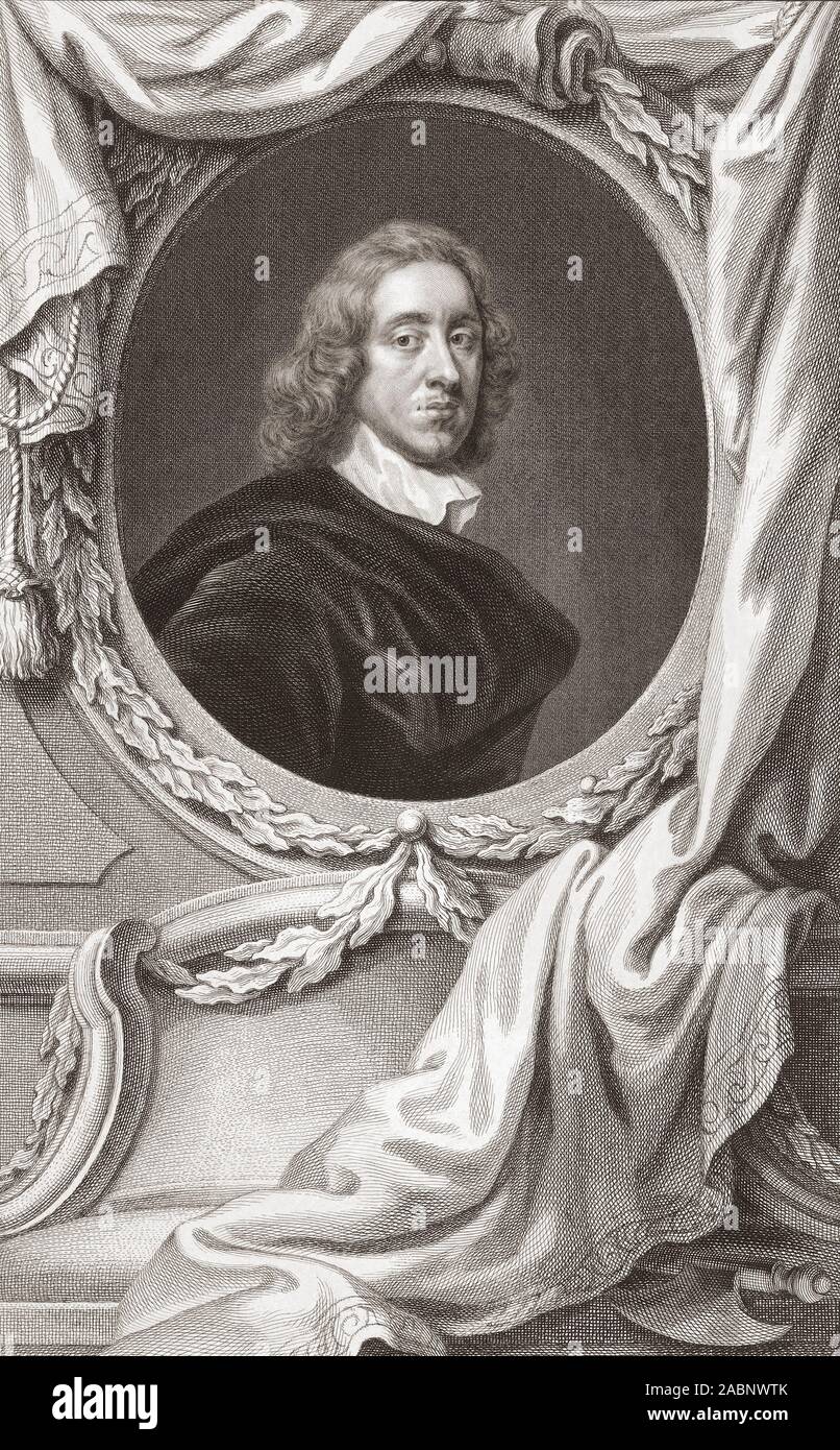 Sir Henry Vane, 1613 to 1662. English statesman and Member of Parliament. From an engraving by Jacob Houbraken, after a work by Sir Peter Lely. Stock Photo