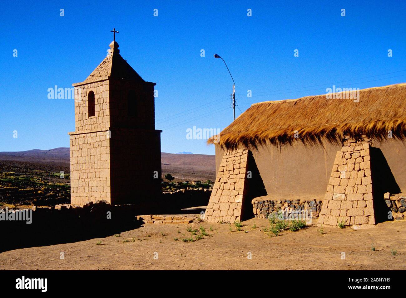 Chile - Kirche in den Anden Stock Photo