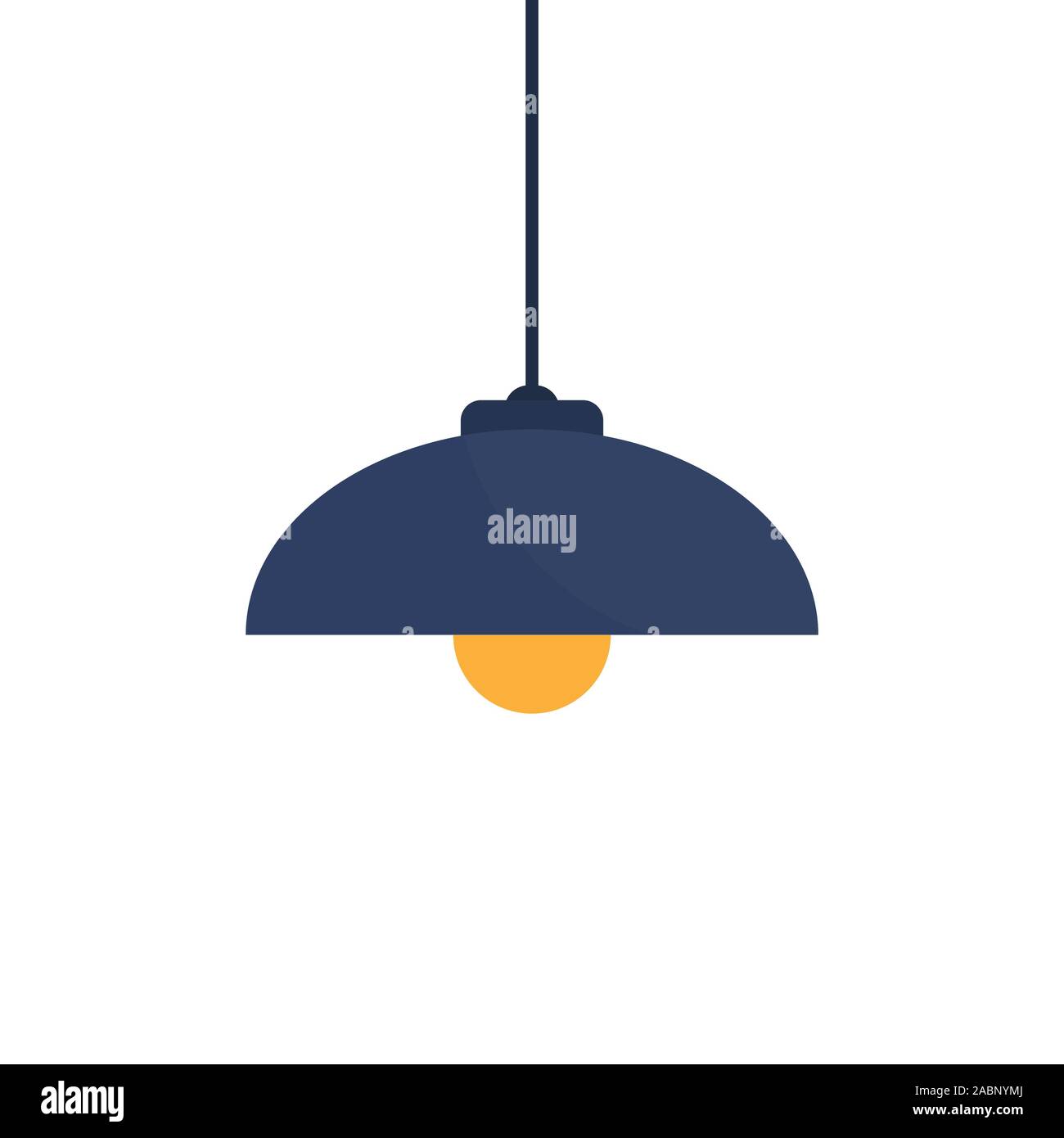 Color vector drawing, lampshade with a light bulb. Simple flat design Stock  Vector Image & Art - Alamy