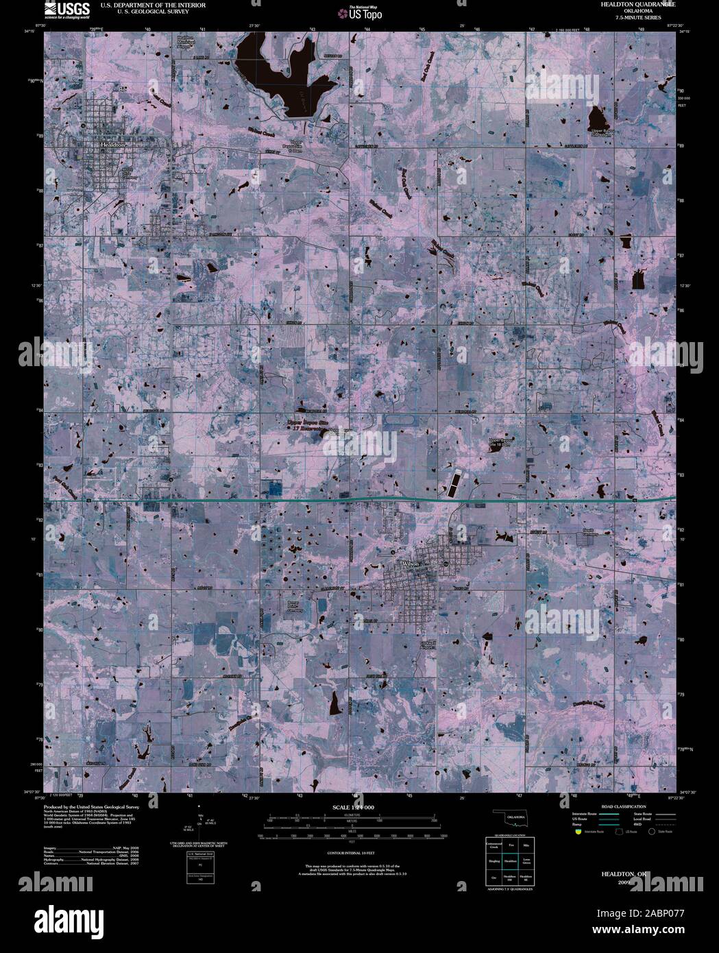 Healdton oklahoma map hires stock photography and images Alamy