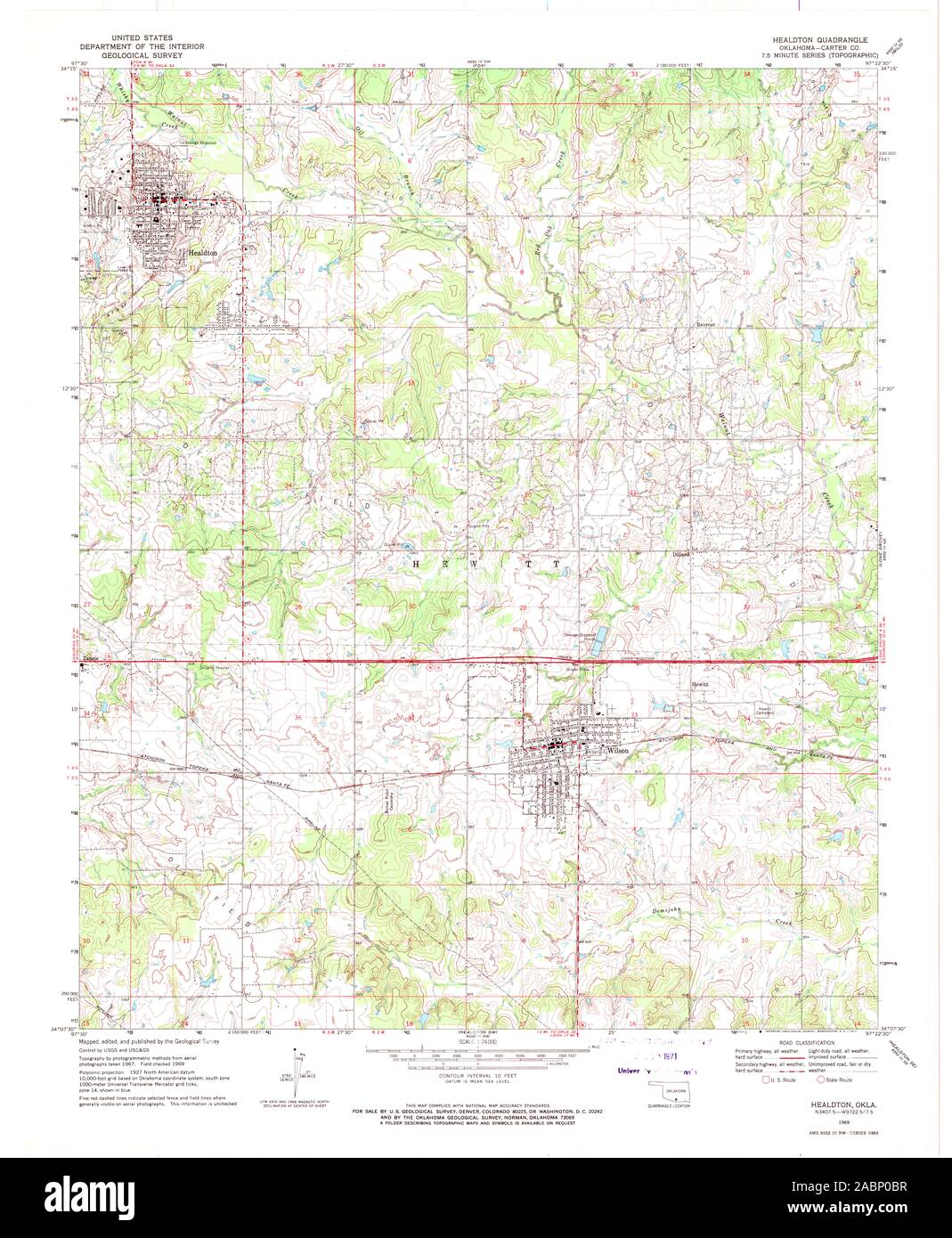 Healdton oklahoma map hires stock photography and images Alamy