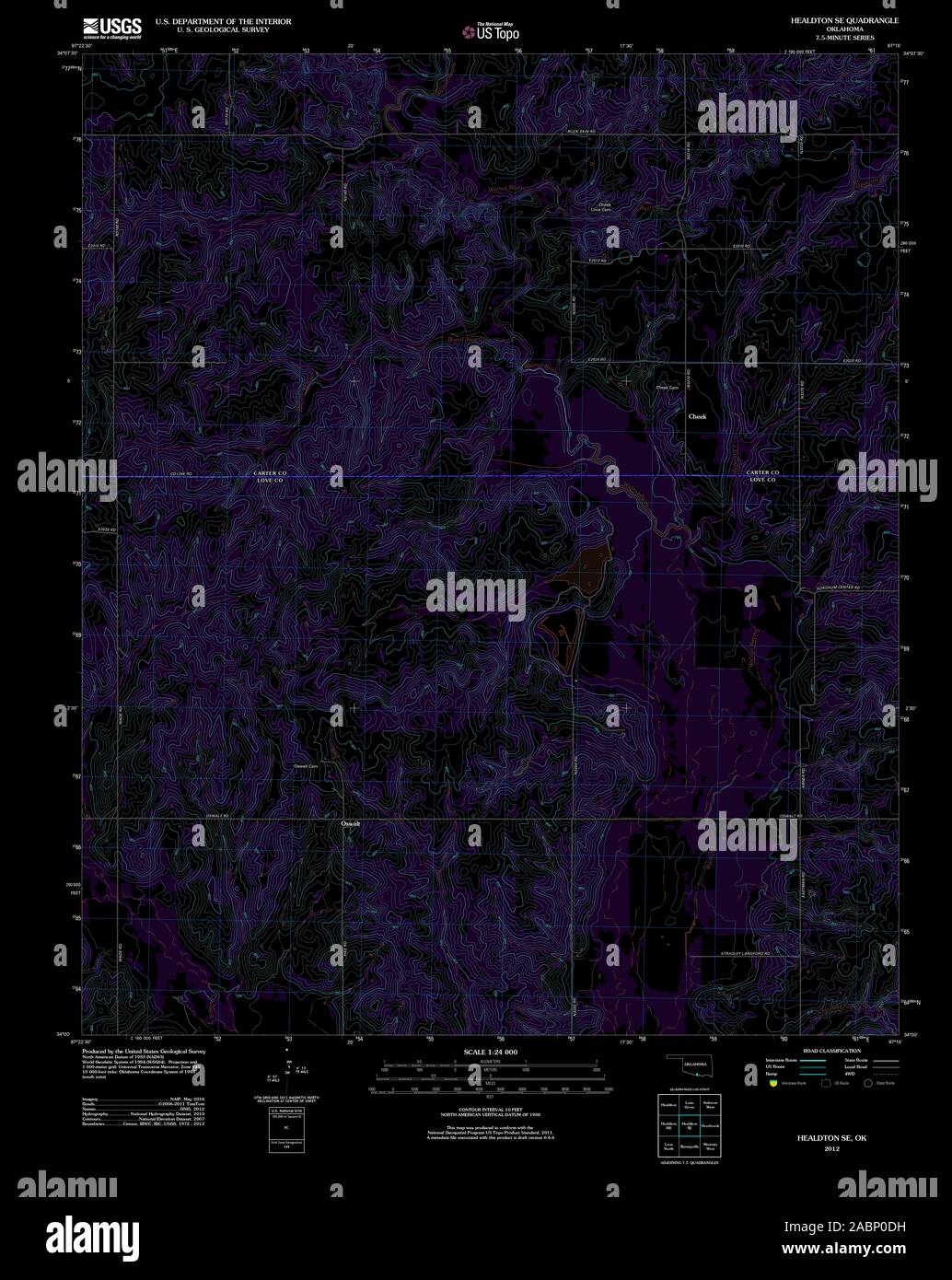 Healdton oklahoma map hires stock photography and images Alamy