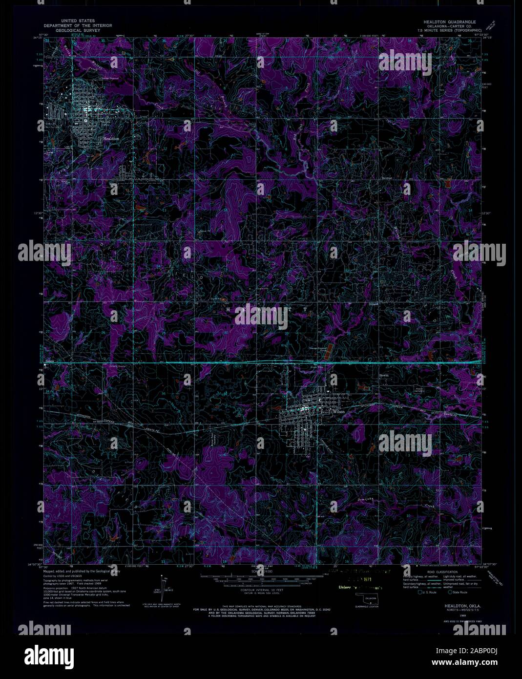 Healdton oklahoma map hires stock photography and images Alamy