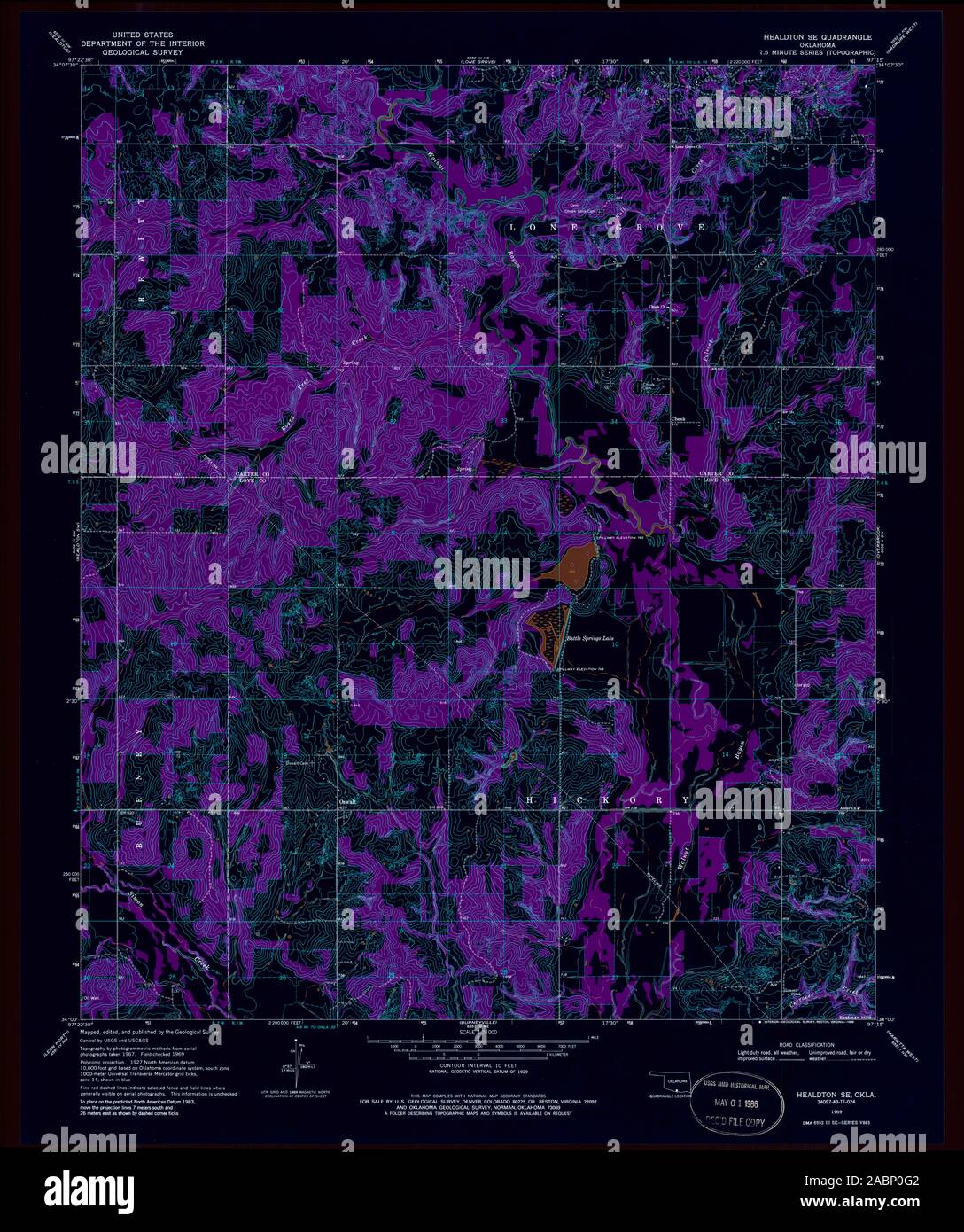 Healdton oklahoma map hires stock photography and images Alamy