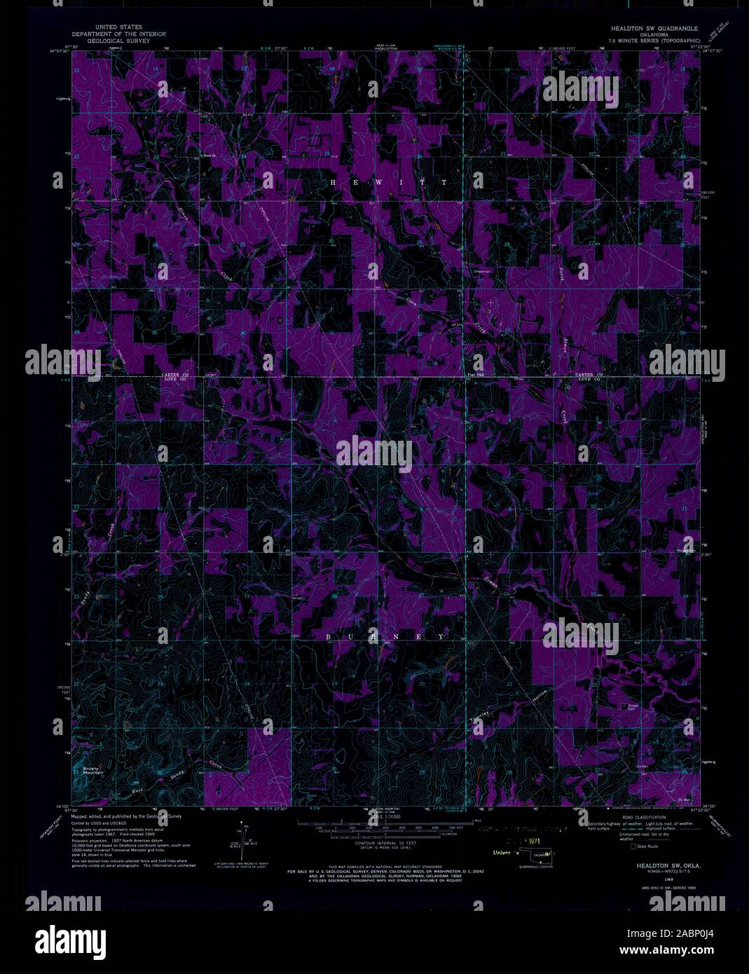 Healdton oklahoma map hires stock photography and images Alamy