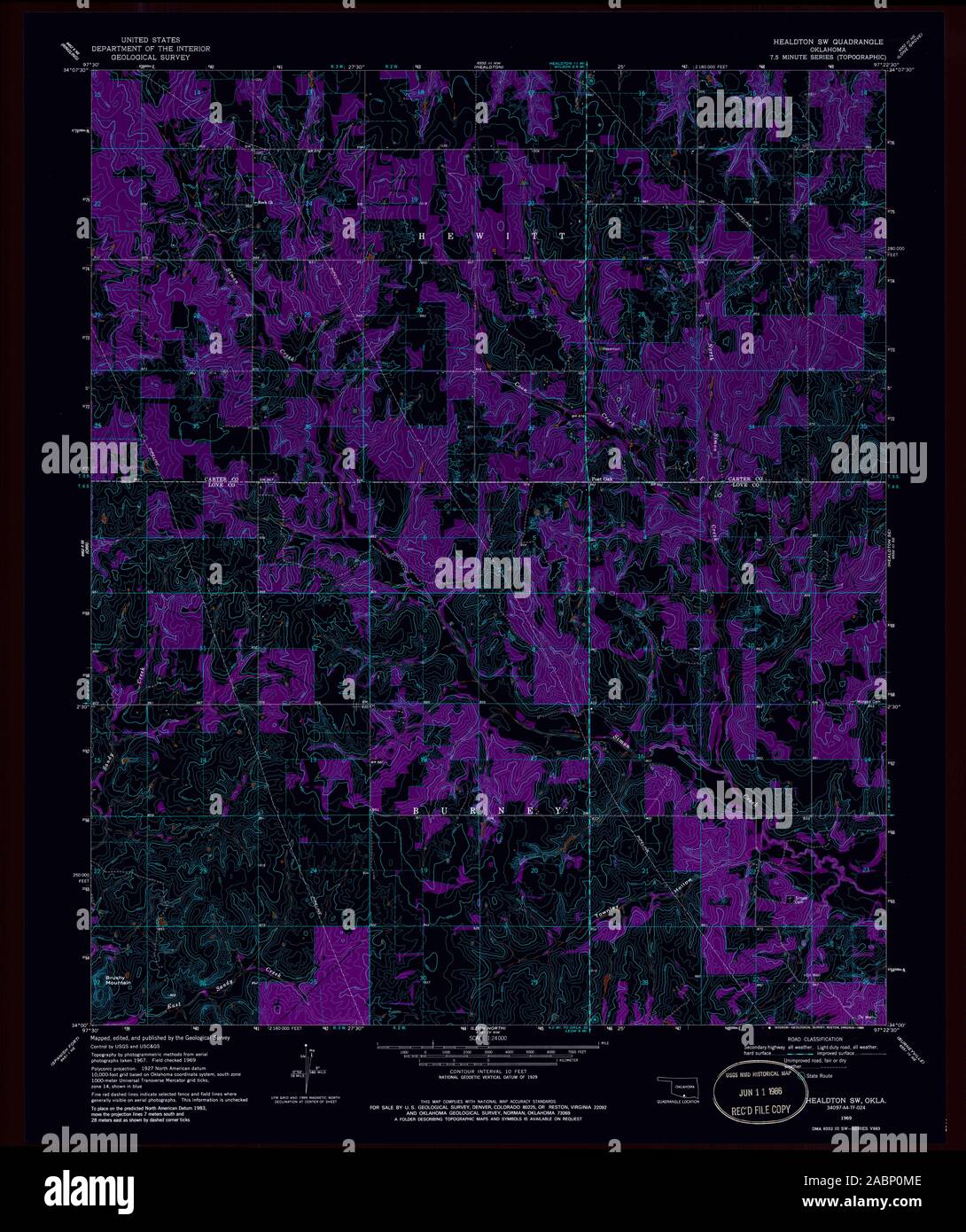 Healdton oklahoma map hires stock photography and images Alamy