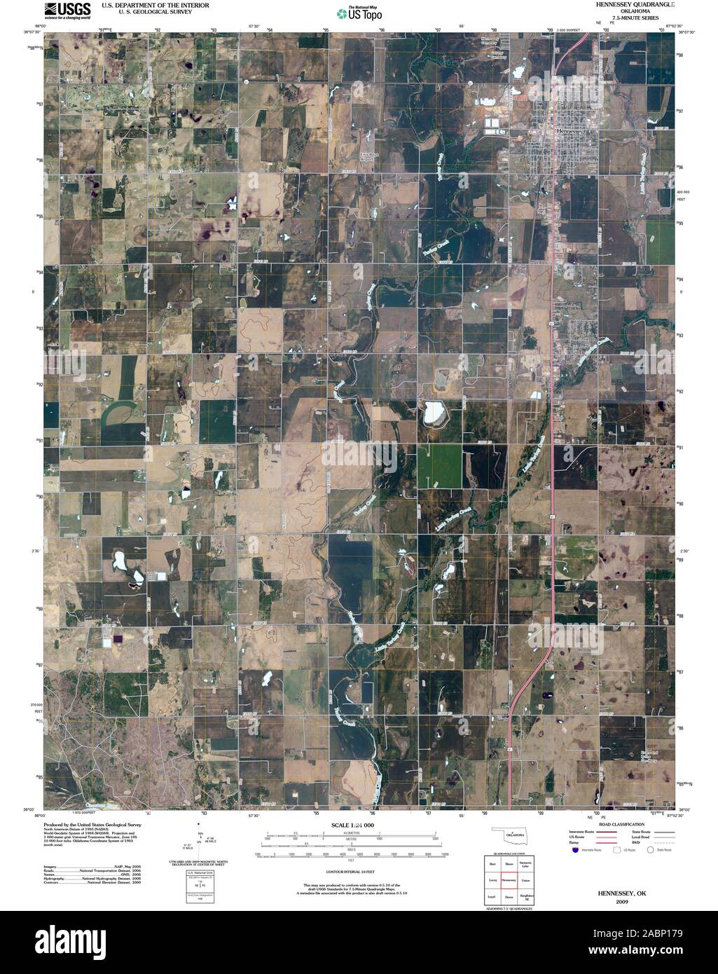 Map of hennessey oklahoma Cut Out Stock Images & Pictures Alamy