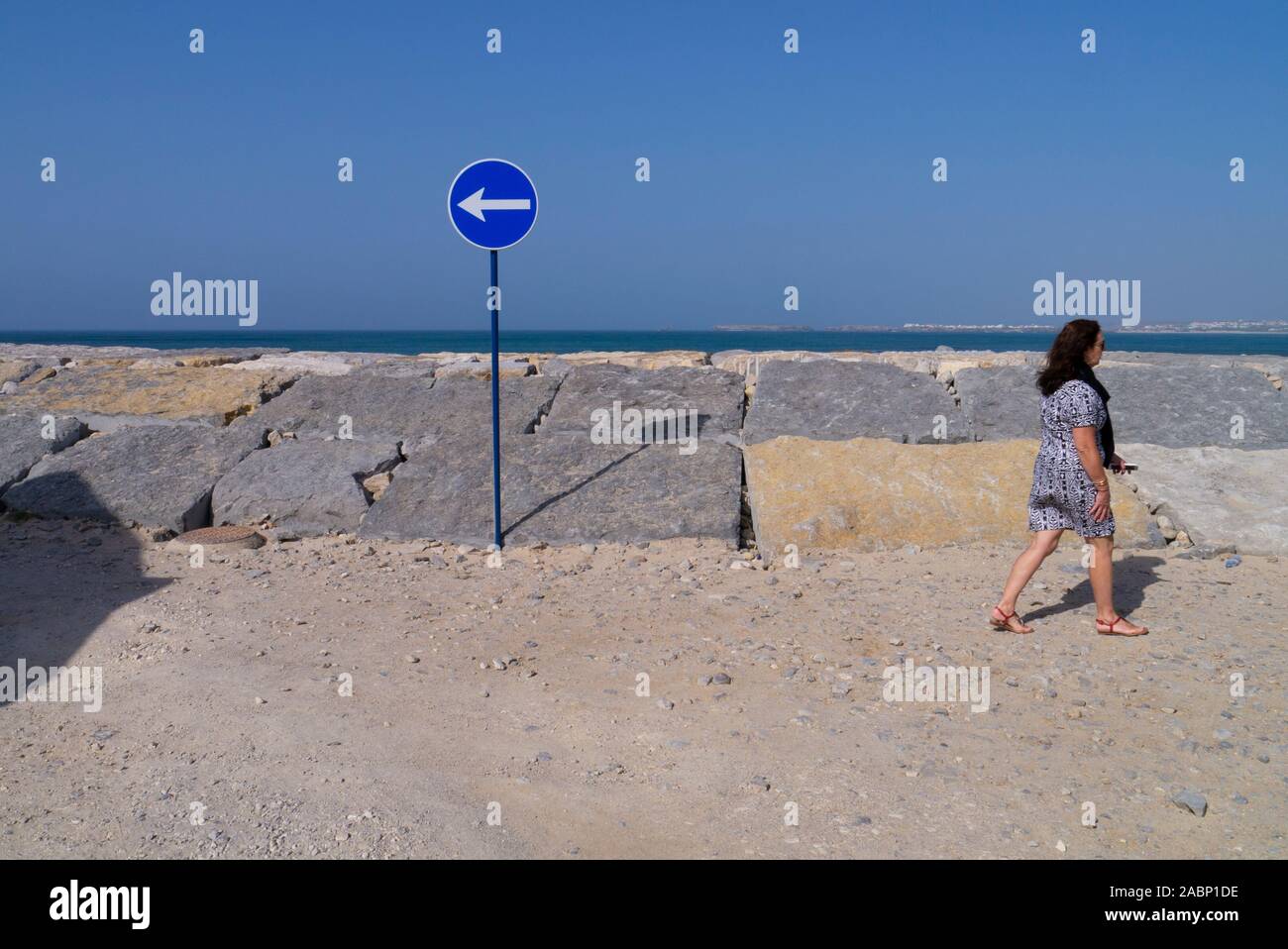 Gamboa Beach in Peniche Portugal Stock Photo