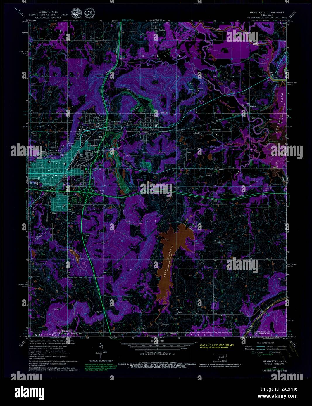 Henryetta oklahoma map hires stock photography and images Alamy