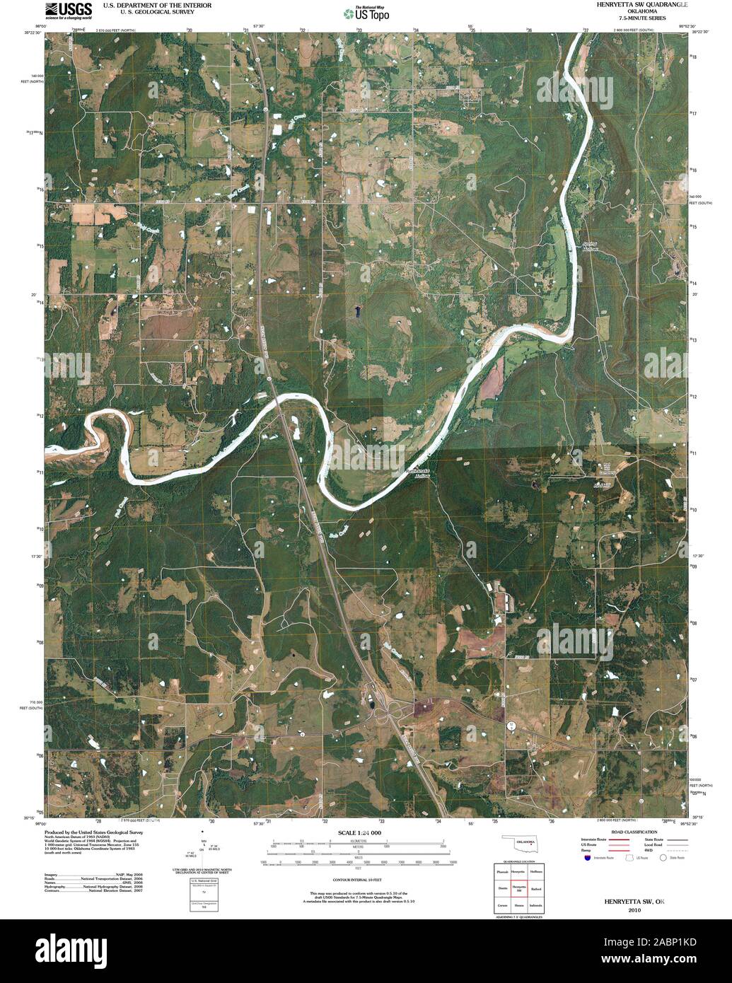 Henryetta oklahoma map hires stock photography and images Alamy