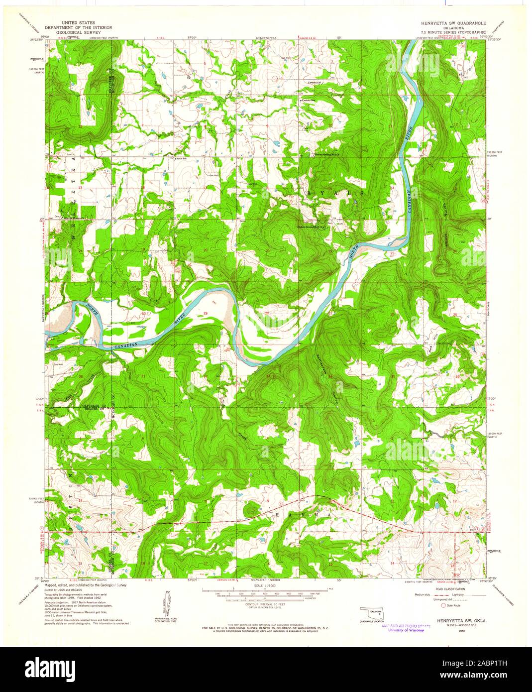 Henryetta oklahoma map hires stock photography and images Alamy